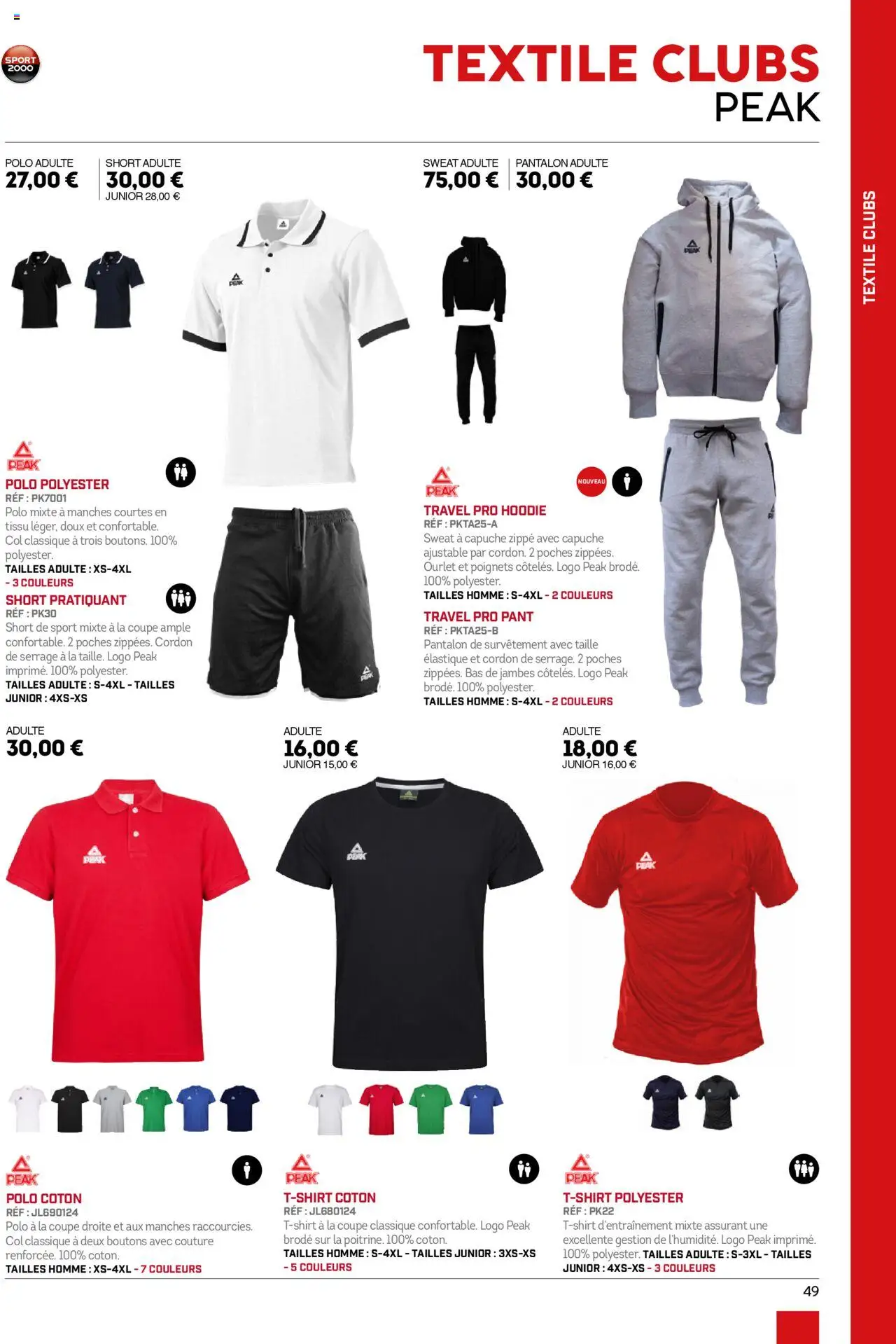  | Page: 49 | Produits: Polo, Coton, Sweat à capuche, Pantalon