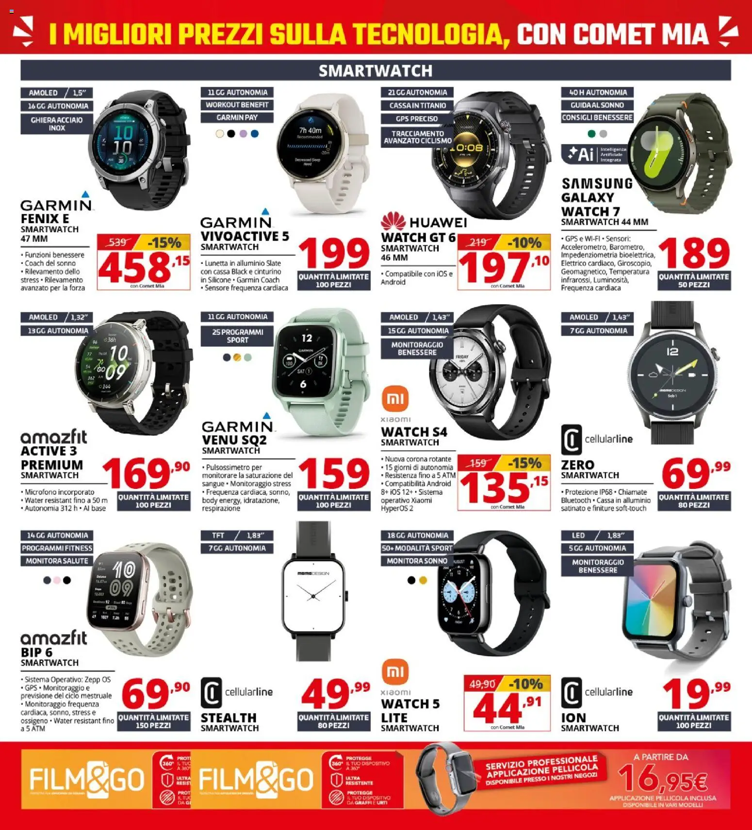 Volantino Comet volantino del 19.03.2026 | Pagina: 7 | Prodotti: Huawei, Pulsossimetro, Microfono, Smartwatch