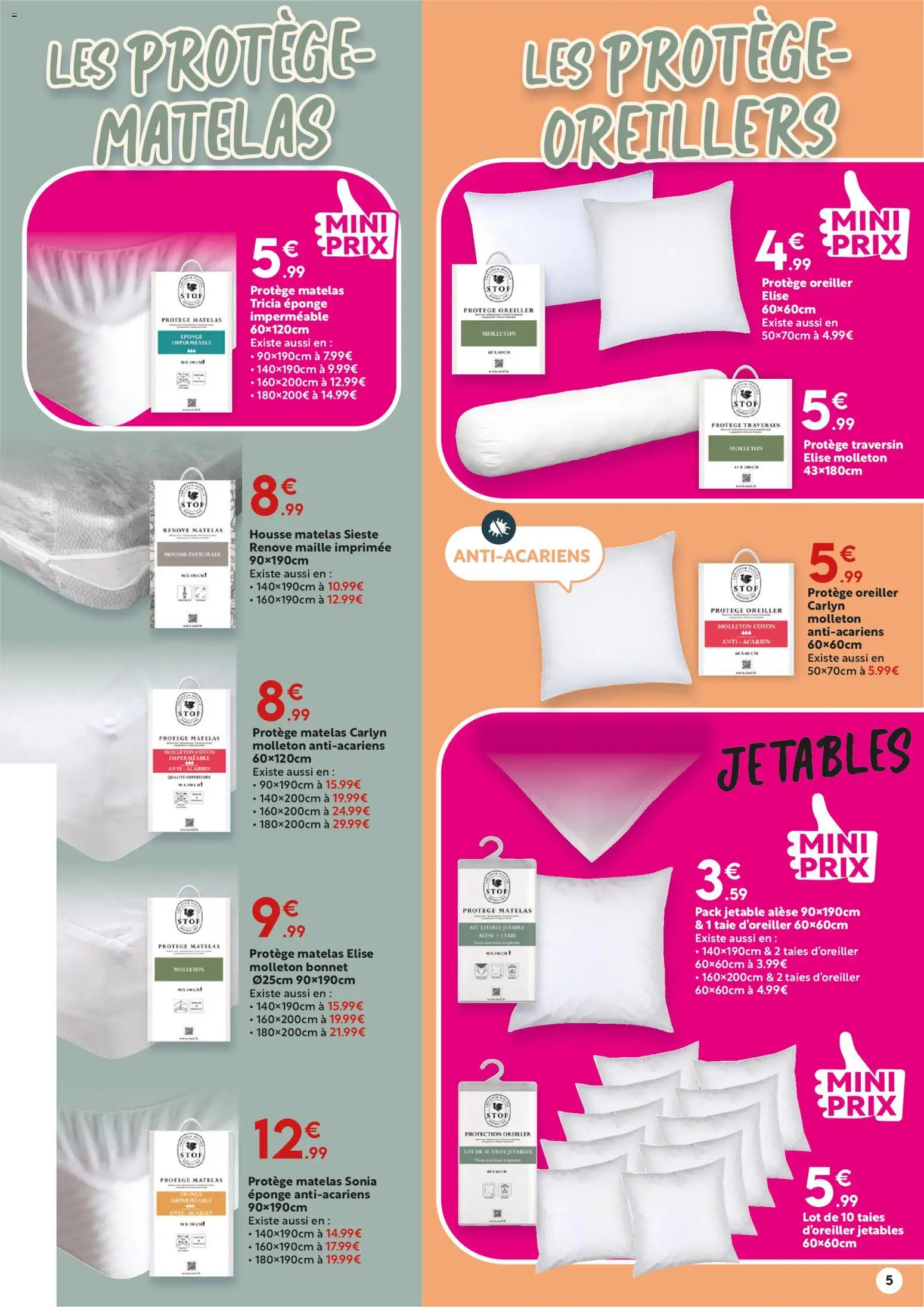 {H1} | Page: 5 | Produits: Coton, Eponge, Matelas, Oreiller