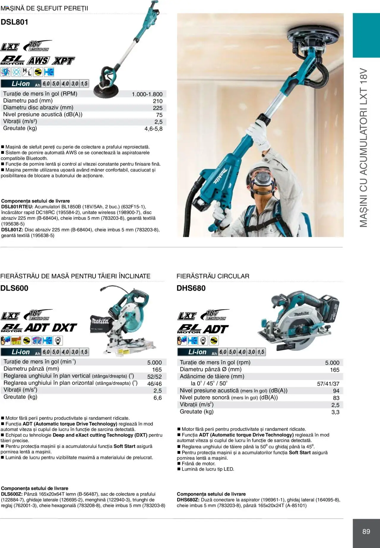 Noul catalog Makita – valabil de la 08.01.2025 | Pagină: 89 | Produse: Încărcător, Disc, Geantă, Masă