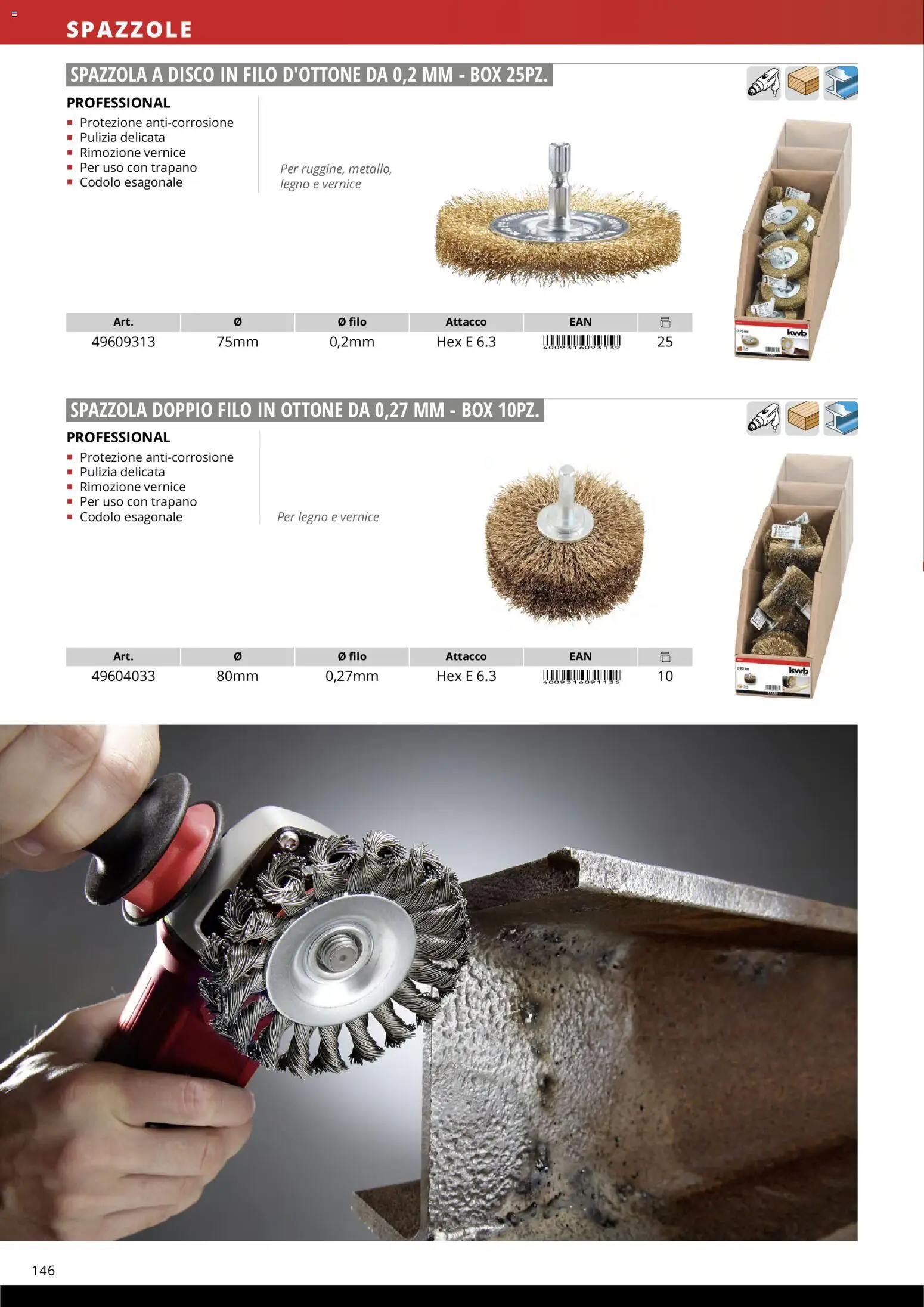 Volantino Einhell del 17.03.2026 | Pagina: 148 | Prodotti: Spazzola, Trapano, Disco