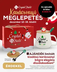 Crystal Nails Karácsonyi meglepetés - amely érvényes a következő dátumtól: 12.12.2025