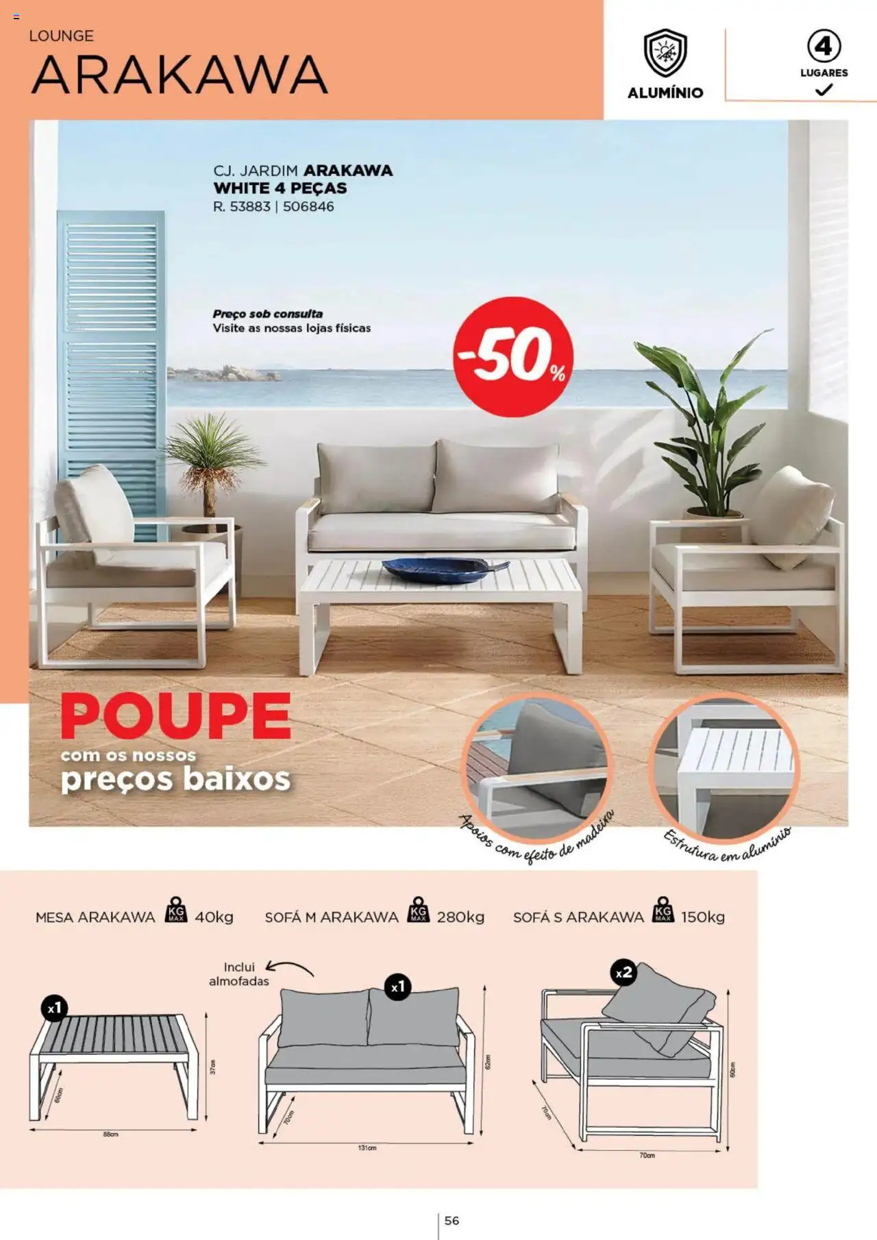 Espaço Casa - Catálogo  Ec Ar Livre  2025 │ válido de 04.03.2025 | Página: 56 | Produtos: Sofá, Mesa