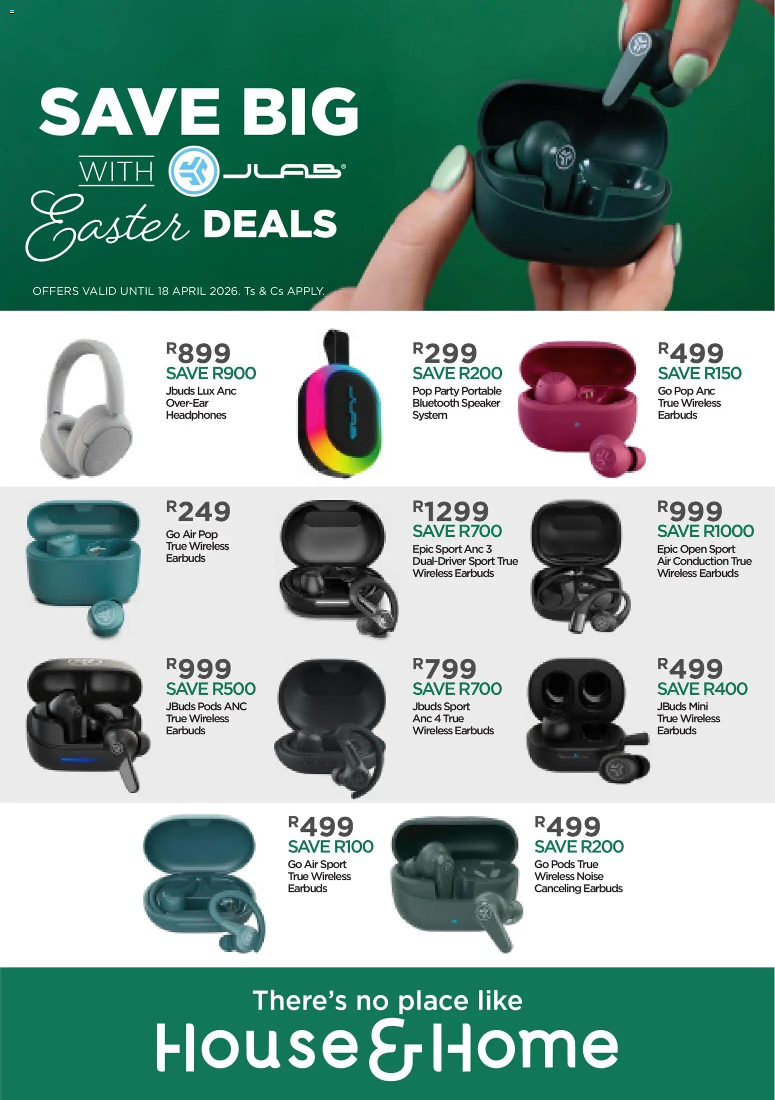 New House and Home catalogue – valid from 10.04.2026 | Page: 1 | Products: Earbuds, Headphones, Speaker