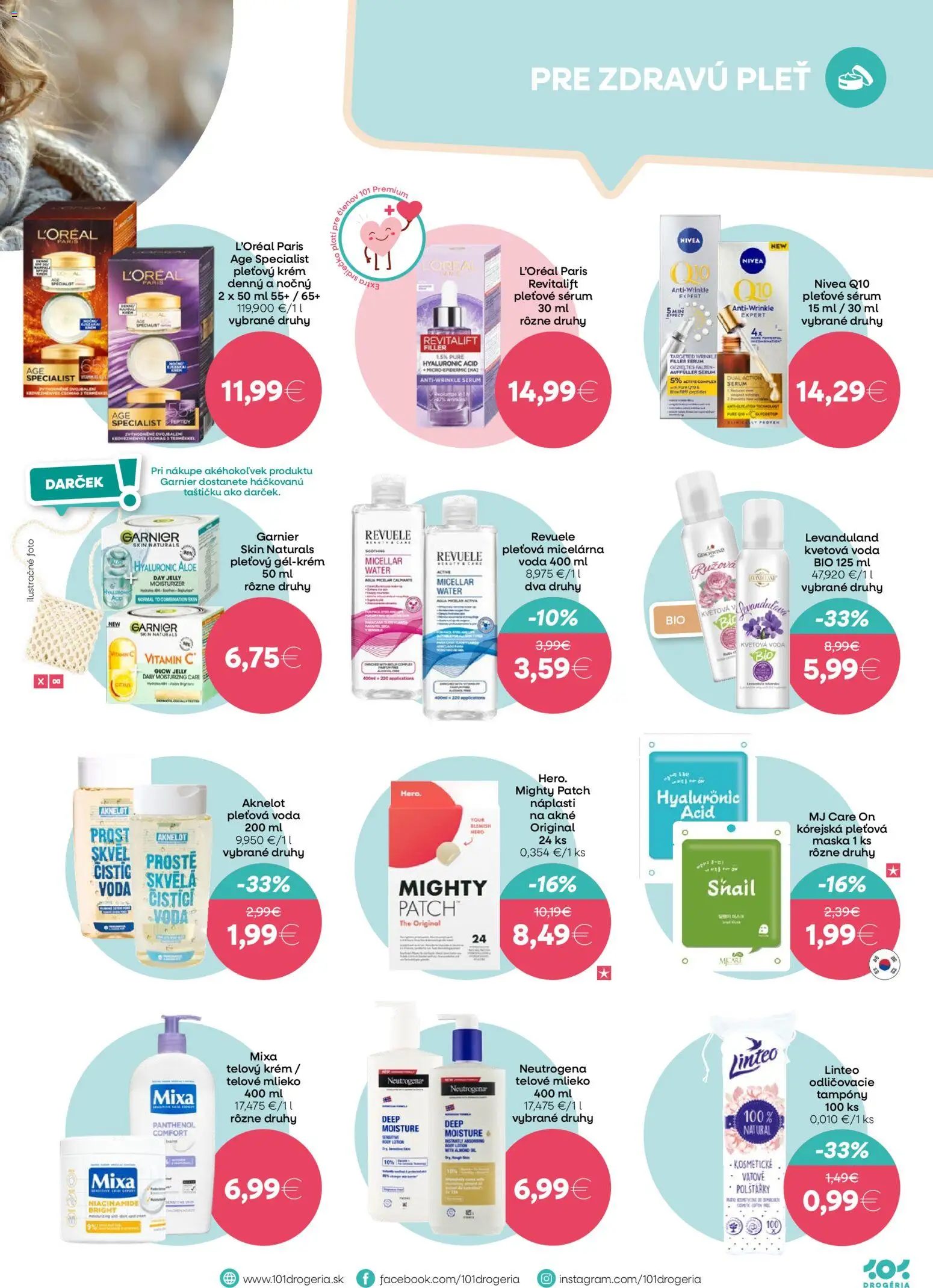 Nové 101 drogerie akcie – leták je platný od 21.01.2026 | Strana: 3 | Produkty: Nivea, Telové mlieko, Telový krém, Krém
