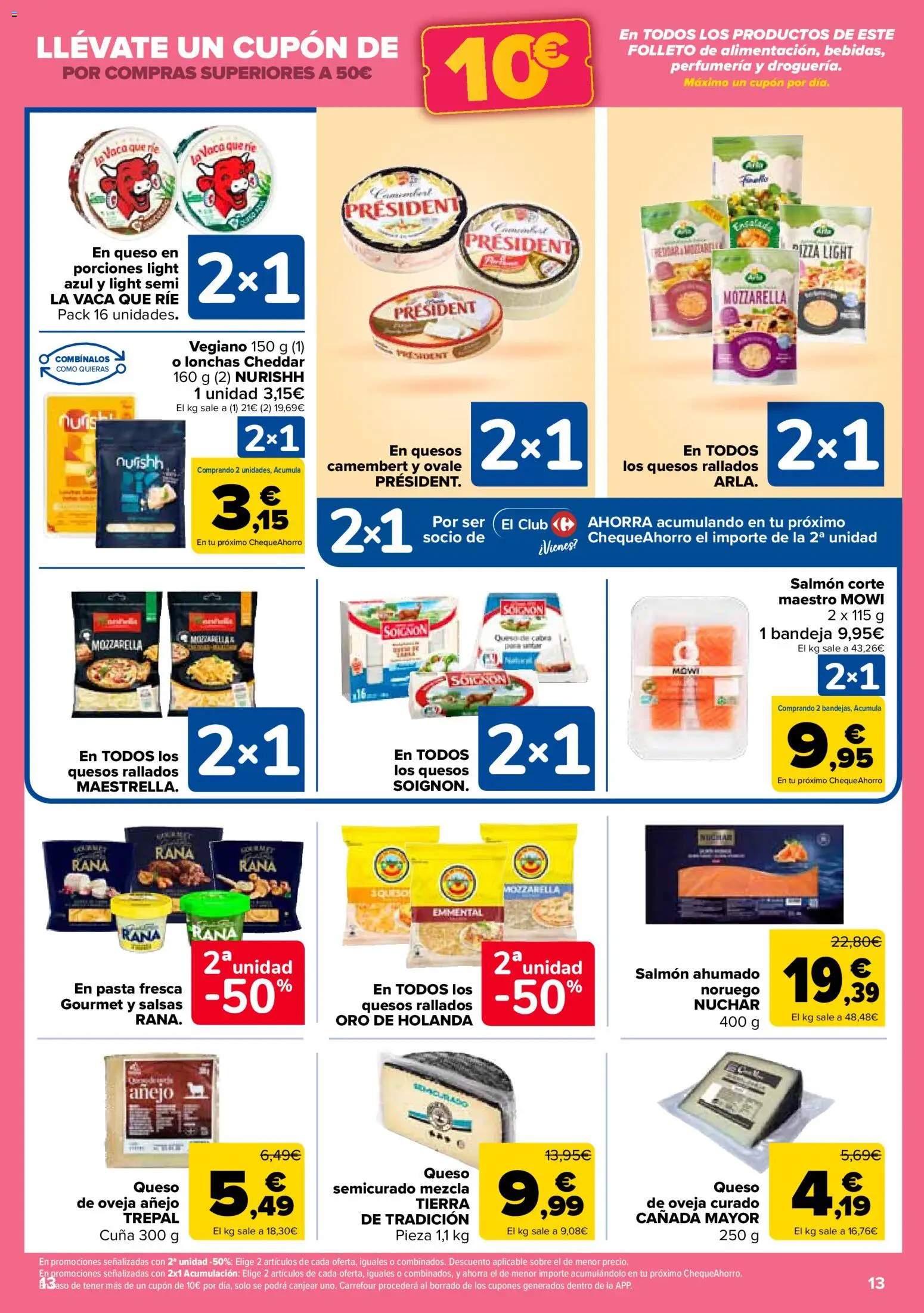 Carrefour folleto │ válido desde el 14.11.2025 | Página: 13 | Productos: Queso de oveja, Salmón ahumado, Bandeja, Cuna