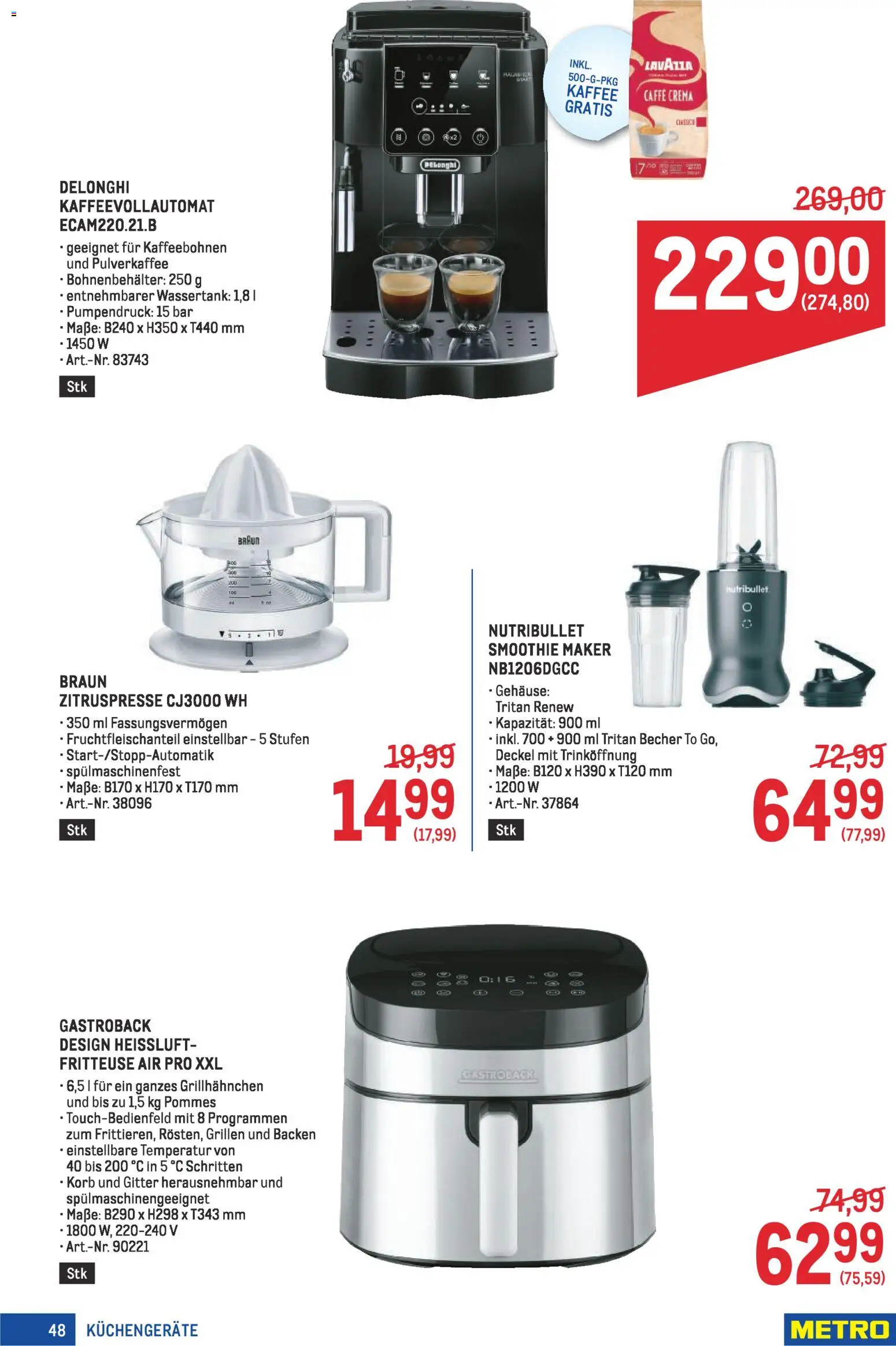 Metro Profi gültig ab 08.01.2026 | Seite: 48 | Produkte: Korb, Kaffee