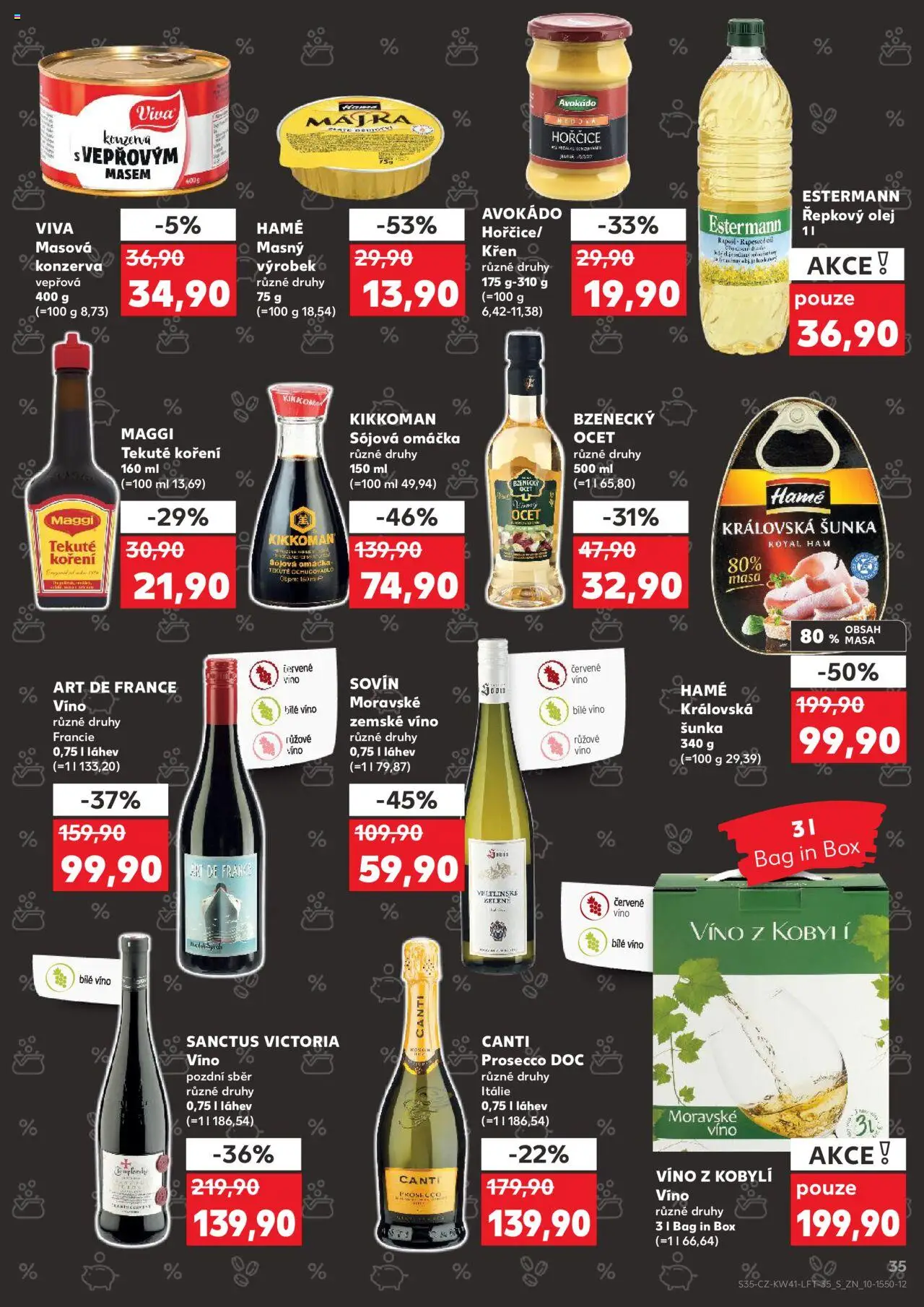 Kaufland leták - Praha 4 od 08.10.2025 | Strana: 35 | Produkty: Křen, Víno, Hořčice, Láhev