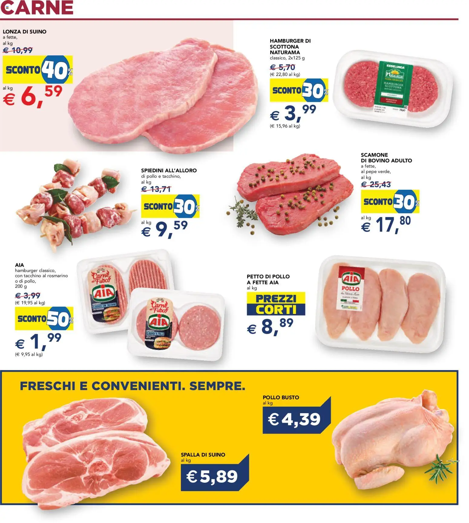 Volantino Esselunga S del 08.04.2026 | Pagina: 17 | Prodotti: Petto di Pollo, Pollo, Pepe, Hamburger