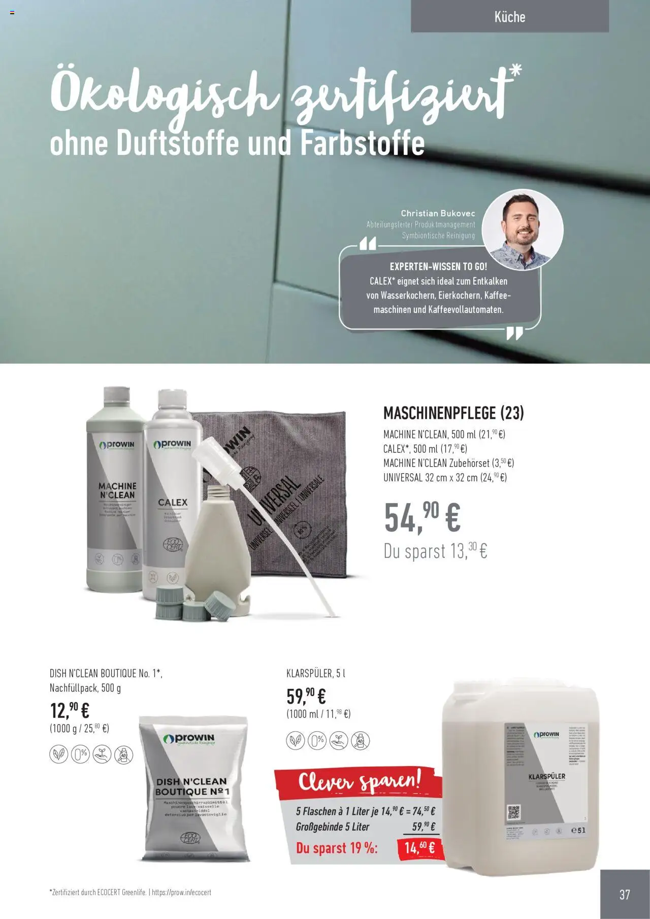 Katalog ProWin Juli/Dezember 2025 - gültig ab dem 01.07.2025 | Seite: 37 | Produkte: Kaffee, Küche, Klarspüler