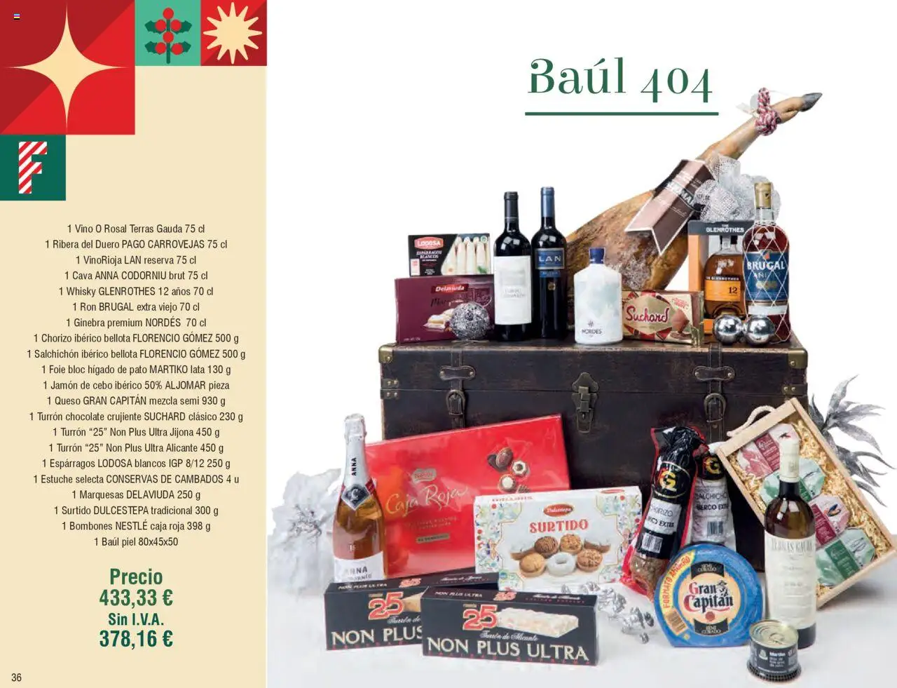 Froiz Catálogo Lotes y Cestas │ válido desde el 16.10.2025 | Página: 36 | Productos: Jamón, Ginebra, Whisky, Caja