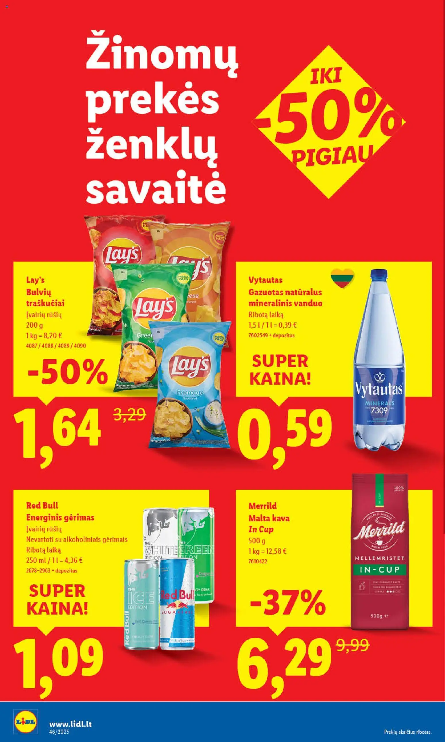 LIDL akcijos nuo 13.11.2025 | Puslapis: 32 | Prekių: Energinis gėrimas, Kava, Traškučiai, Mineralinis vanduo