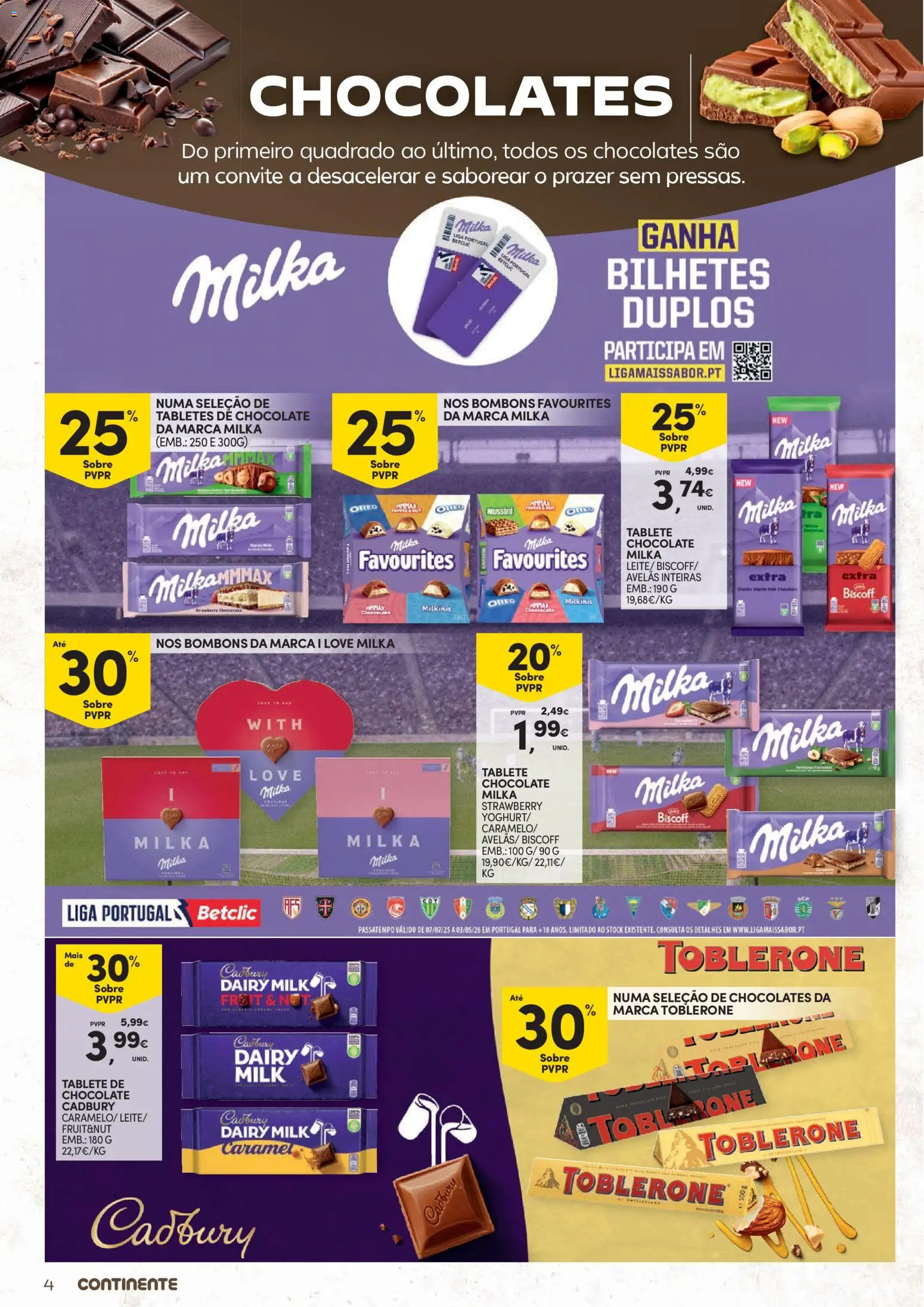 Continente - Sabores Intenso Para momentos Especiais │ válido de 17.02.2026 | Página: 4 | Produtos: Avelãs, Chocolates, Chocolate