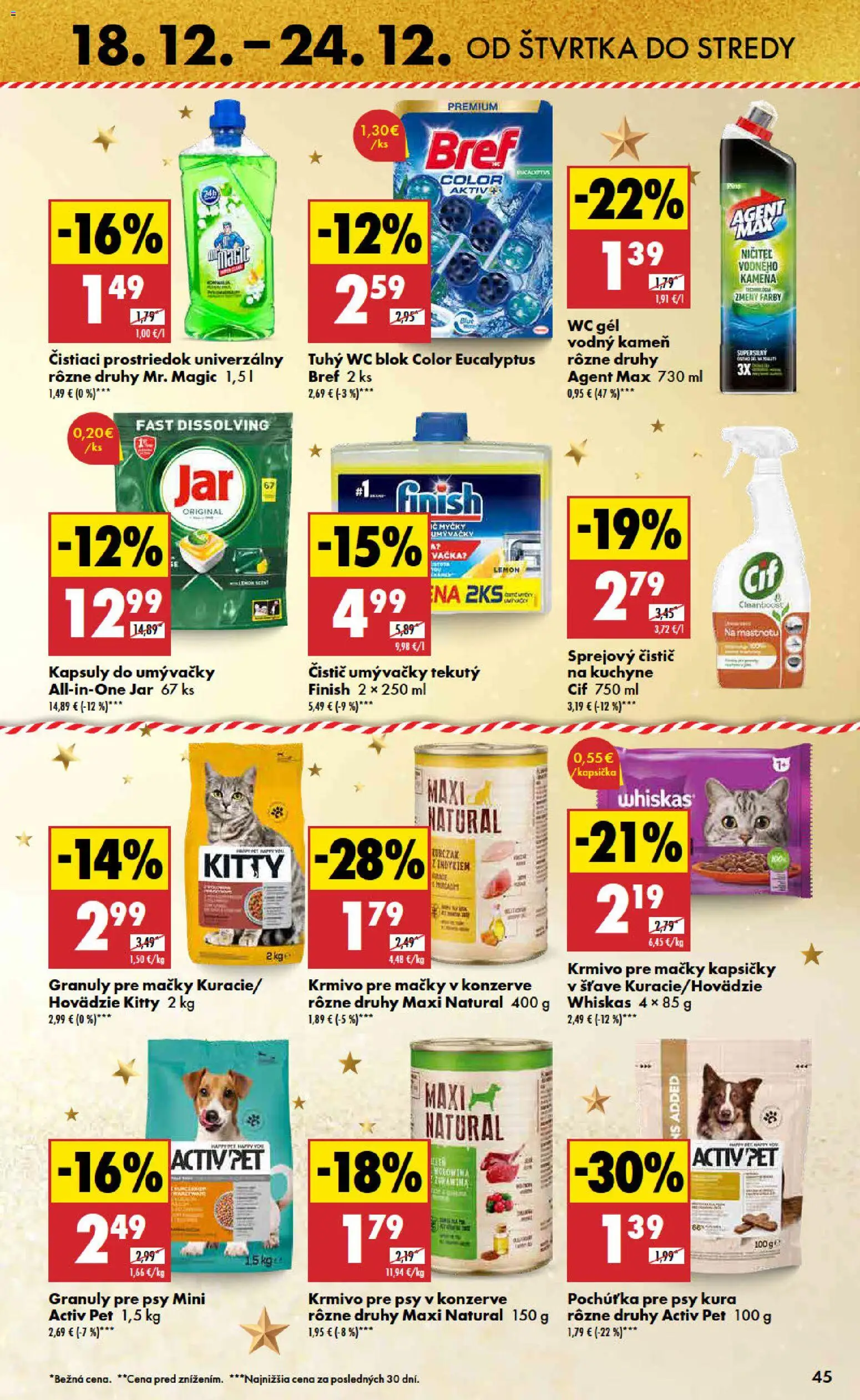 Nové Biedronka akcie – leták je platný od 18.12.2025 | Strana: 45 | Produkty: Wc, Wc blok, Cif, Jar