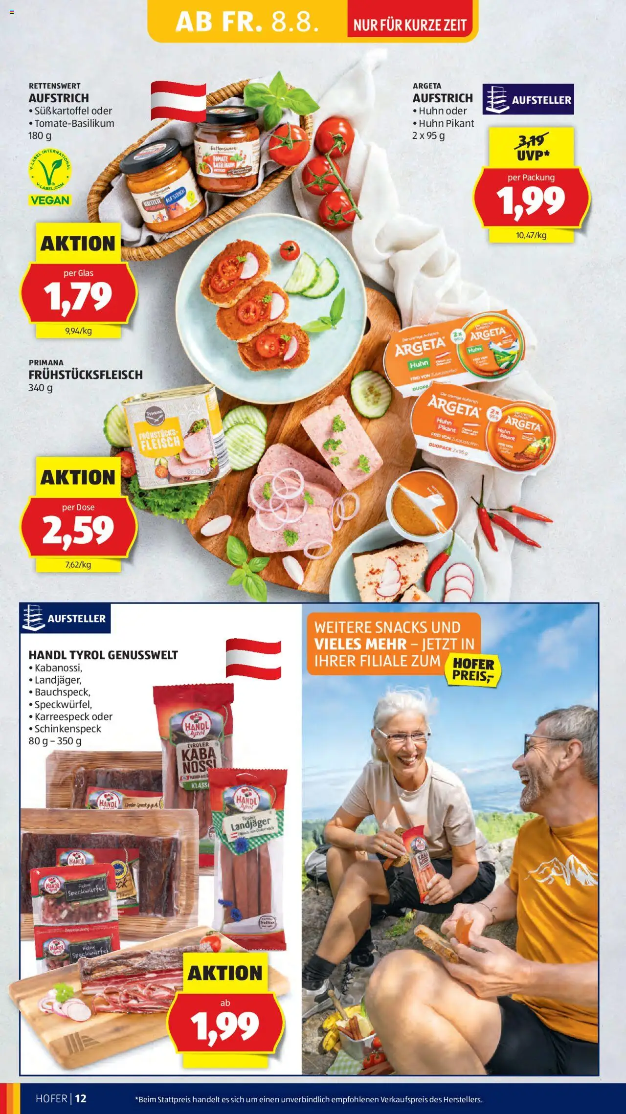 Hofer AT akciós ujság - amely érvényes a következő dátumtól: 08.08.2025 | Oldal: 14 | Termékek: Vegán