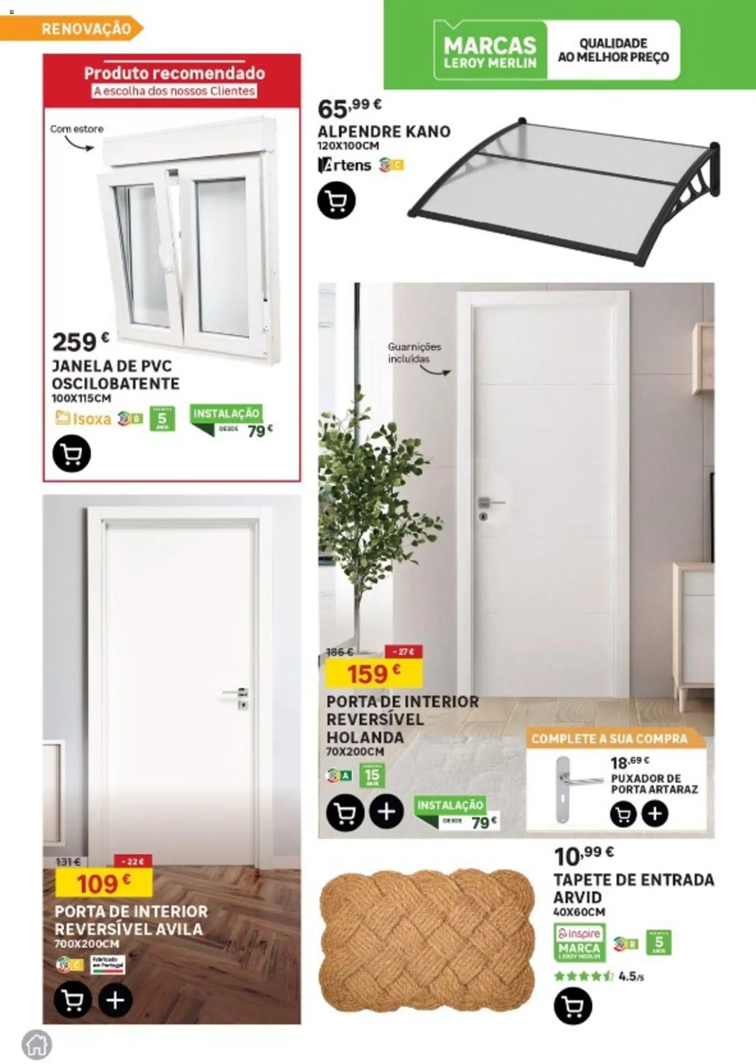 Leroy Merlin Arquipélago da Madeira │ válido de 13.11.2025 | Página: 5 | Produtos: Porta, Janela, Tapete