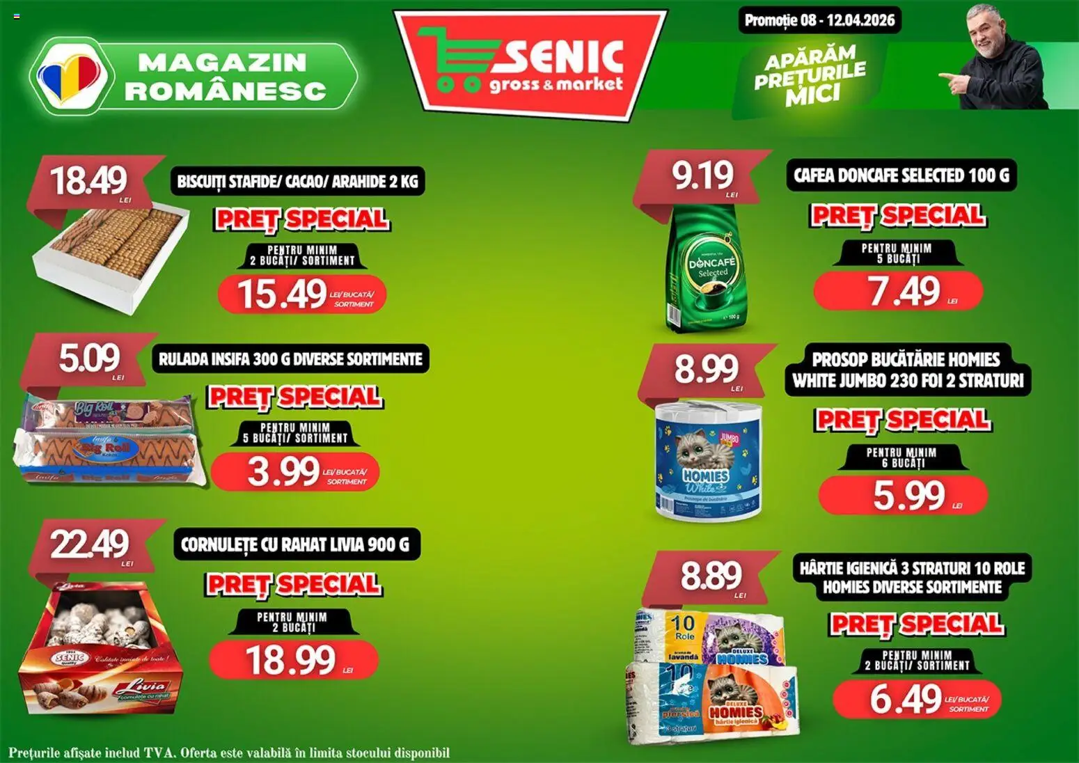 Noul catalog Senic – valabil de la 06.04.2026 | Pagină: 5 | Produse: Bucătărie, Role, Cafea, Cornulețe