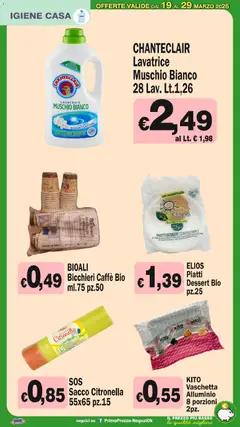Anteprima del volantino Primo Prezzo volantino valido a partire dal 19.03.2026 | Pagina: 26 | Prodotti: Caffè, Sgrassatore, Citronella, Lavatrice