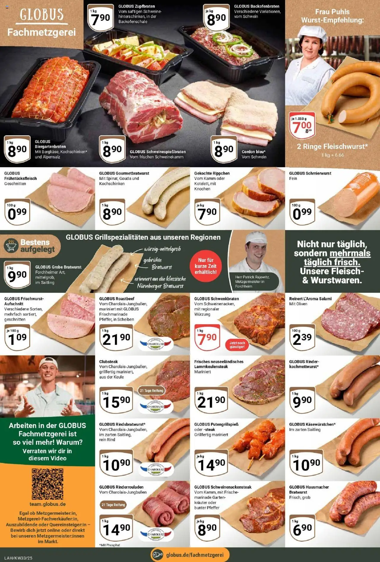Globus prospekt Lahnstein	 - gültig ab dem 11.08.2025 | Seite: 12 | Produkte: Gouda, Pfeffer, Fleisch, Video