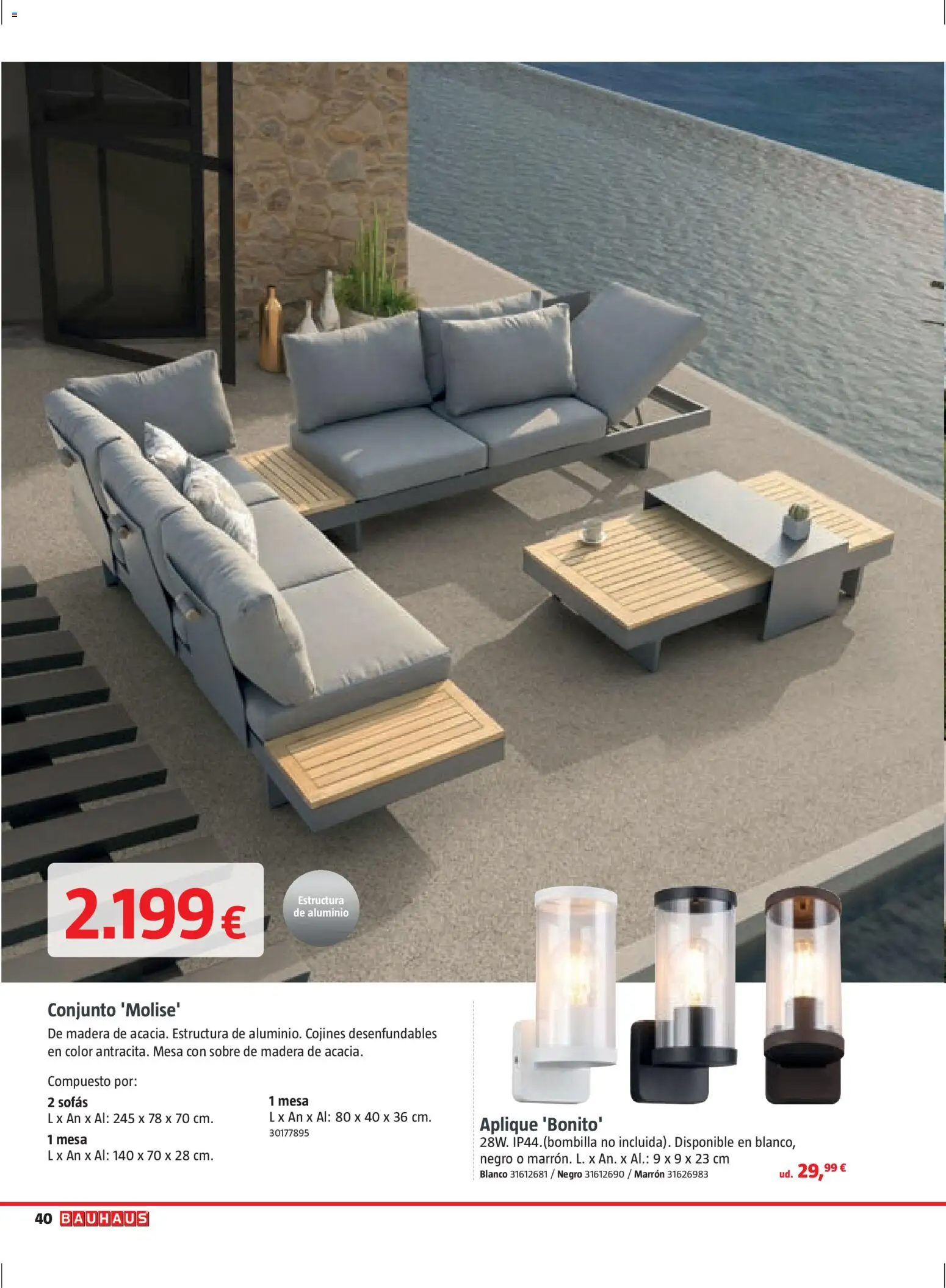 Bauhaus Verano │ válido desde el 16.03.2026 | Página: 40 | Productos: Bombilla, Mesa