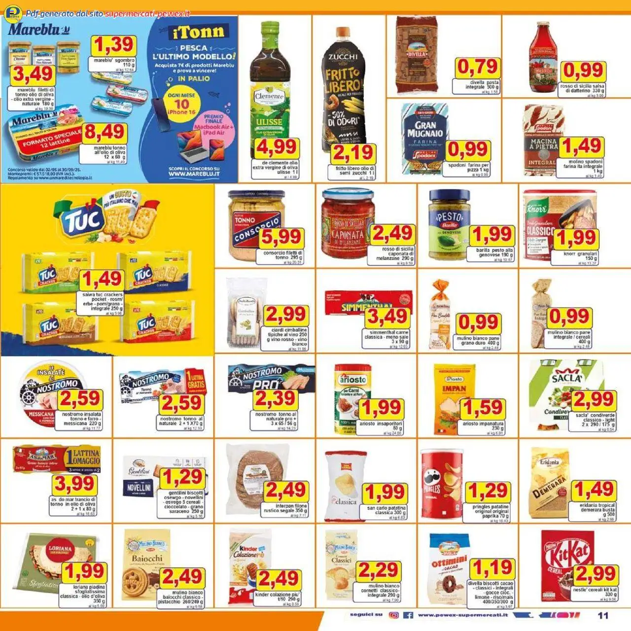 Volantino Pewex del 13.06.2025 | Pagina: 11 | Prodotti: Macbook air, Salsa, Vino, Farina