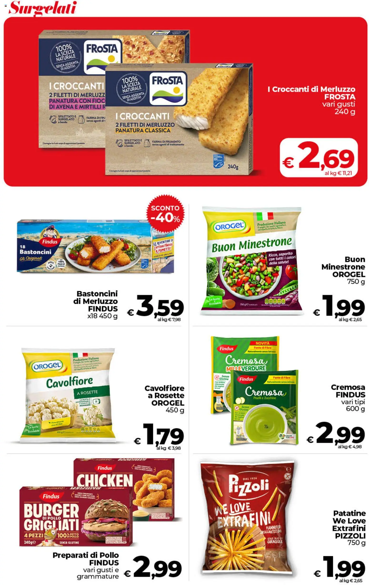 Volantino COOP del 17.03.2026 | Pagina: 32 | Prodotti: Pollo, Merluzzo, Patatine, Zucchine