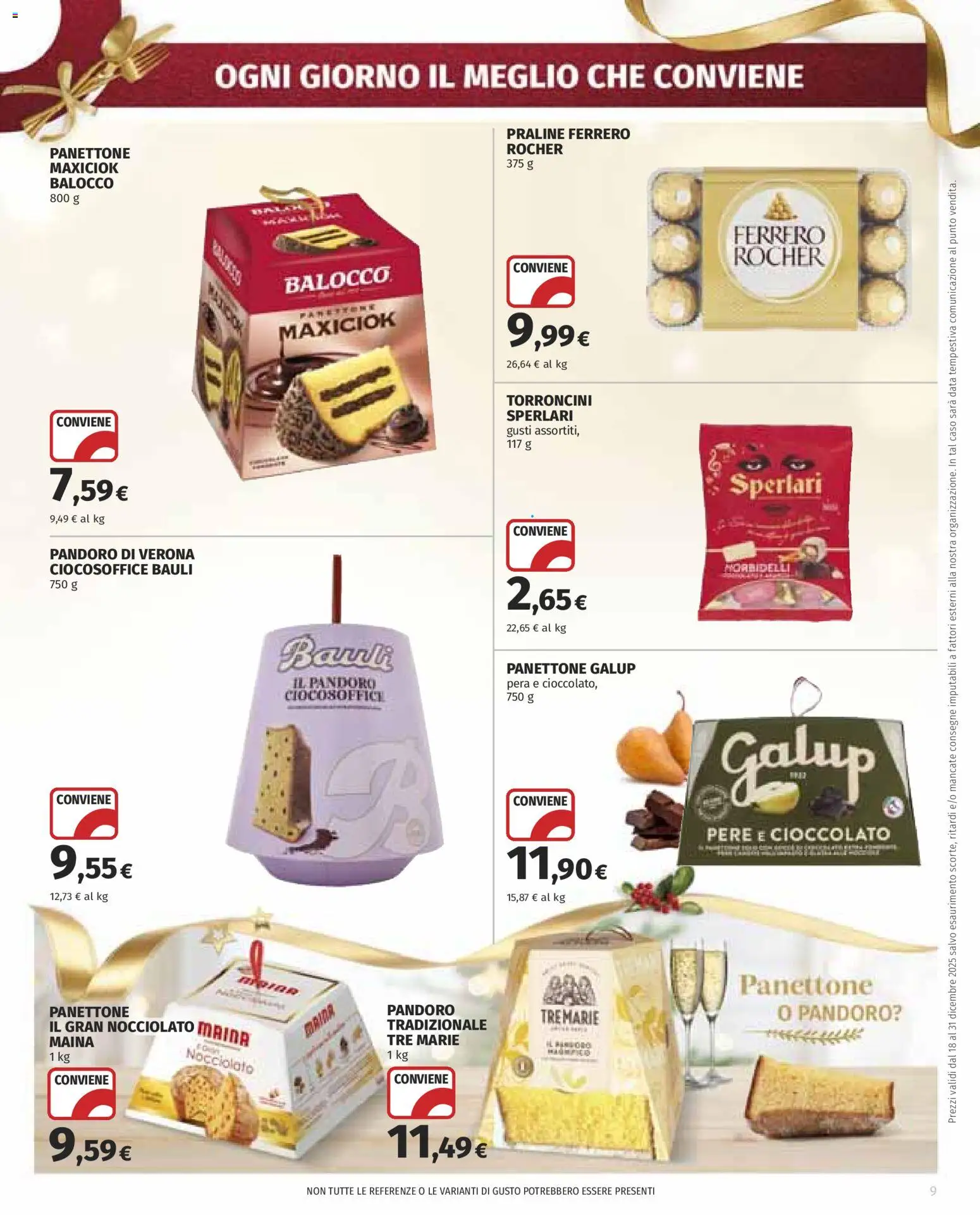 Volantino COOP del 18.12.2025 | Pagina: 9 | Prodotti: Cioccolato, Pera, Data, Panettone
