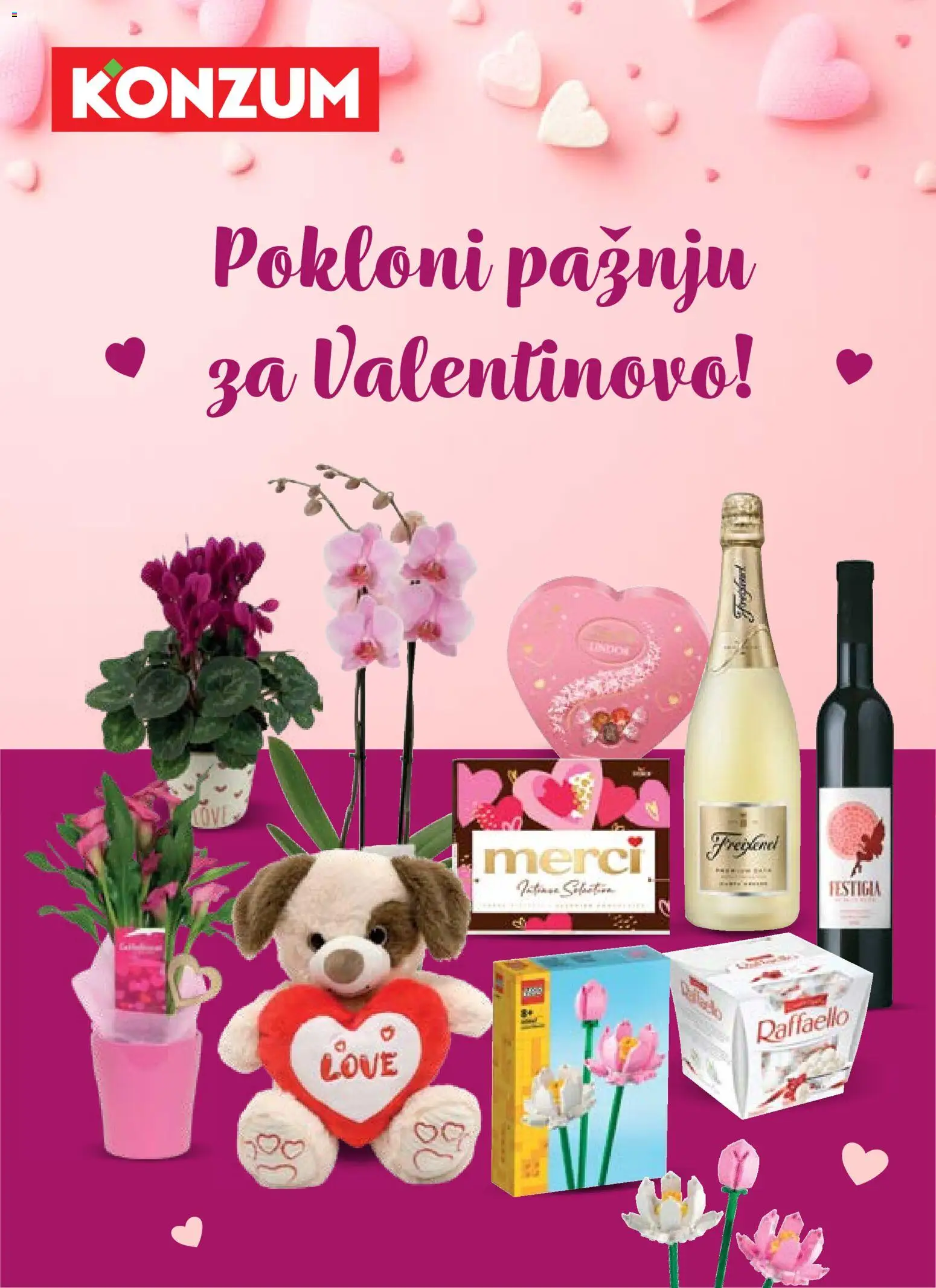 Konzum katalog | vrijedi od 04.02.2026 | Stranica: 1 | Proizvodi: Merci, Lego, Raffaello