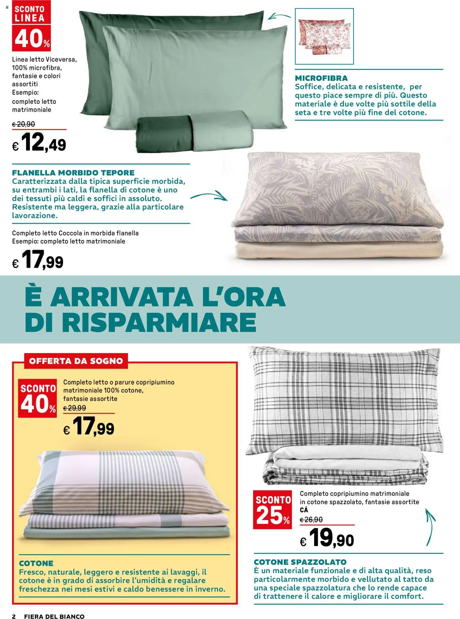 Volantino Iper del 27.12.2025 | Pagina: 2 | Prodotti: Copripiumino, Letto matrimoniale, Letto