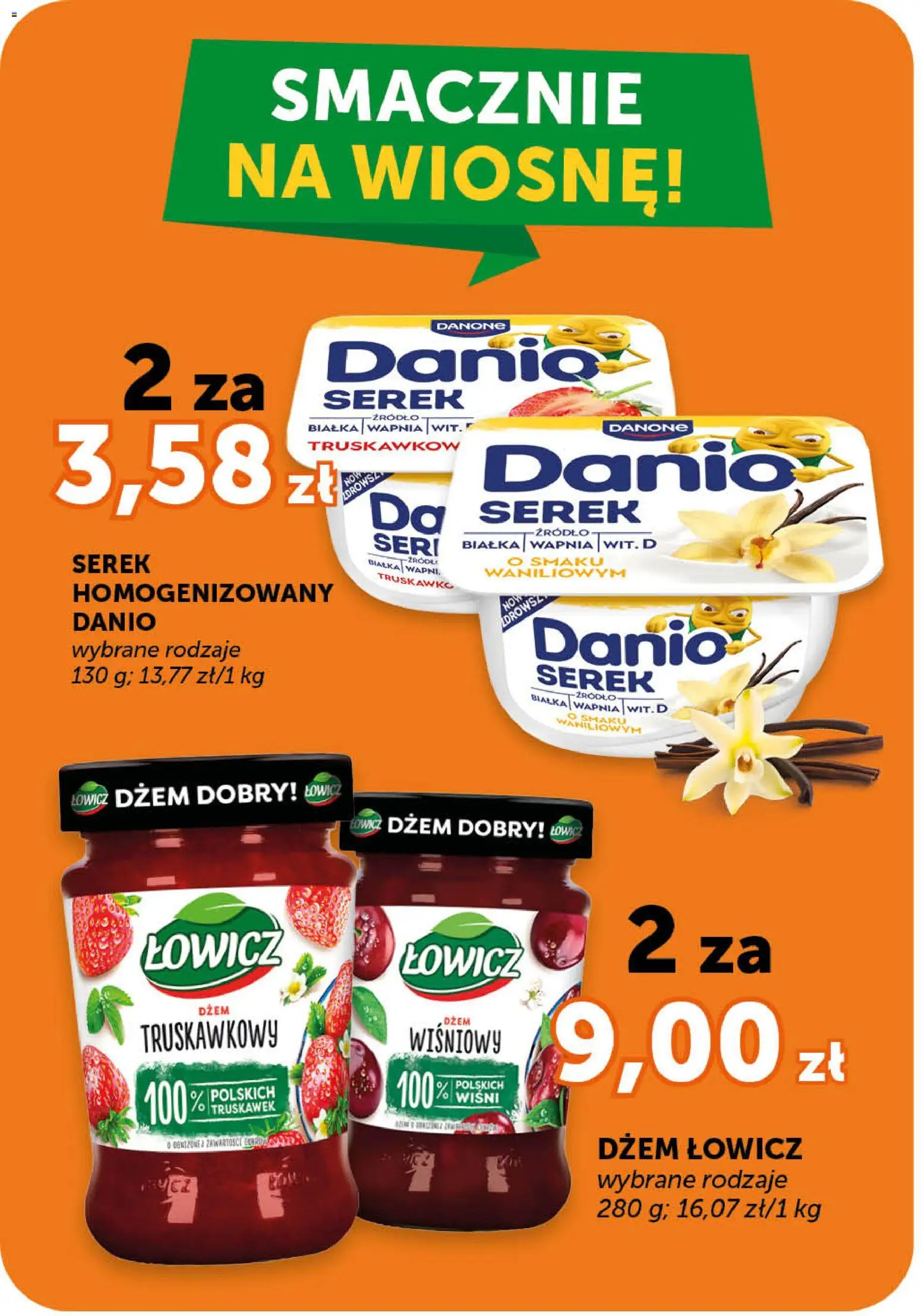 Groszek gazetka - Market od 16.04.2026 | Strona: 5 | Produkty: Serek, Dżem