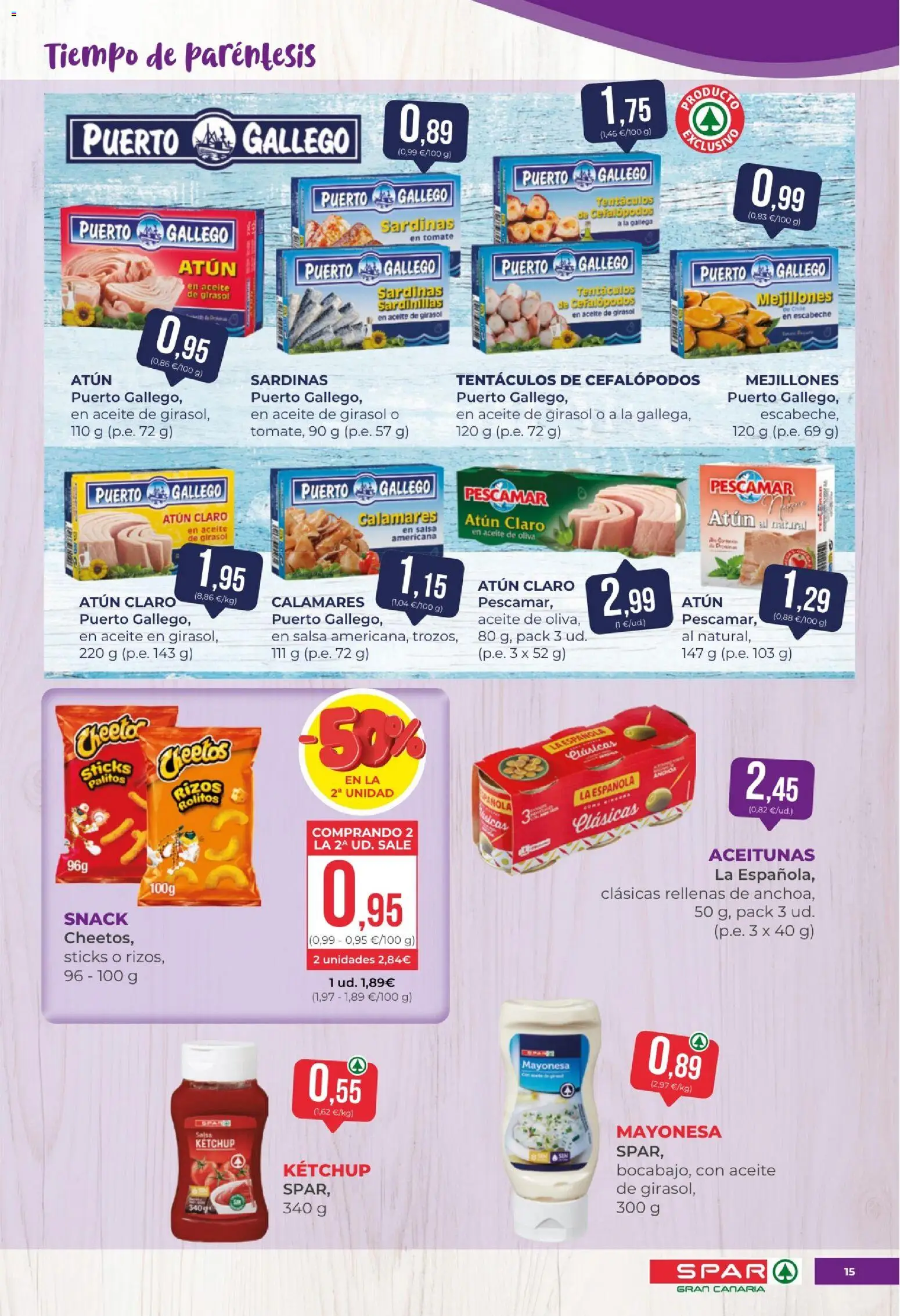 Spar - folleto │ válido desde el 09.01.2026 | Página: 15 | Productos: Calamares, Aceite de oliva, Οθόνη προβολής, Atún claro