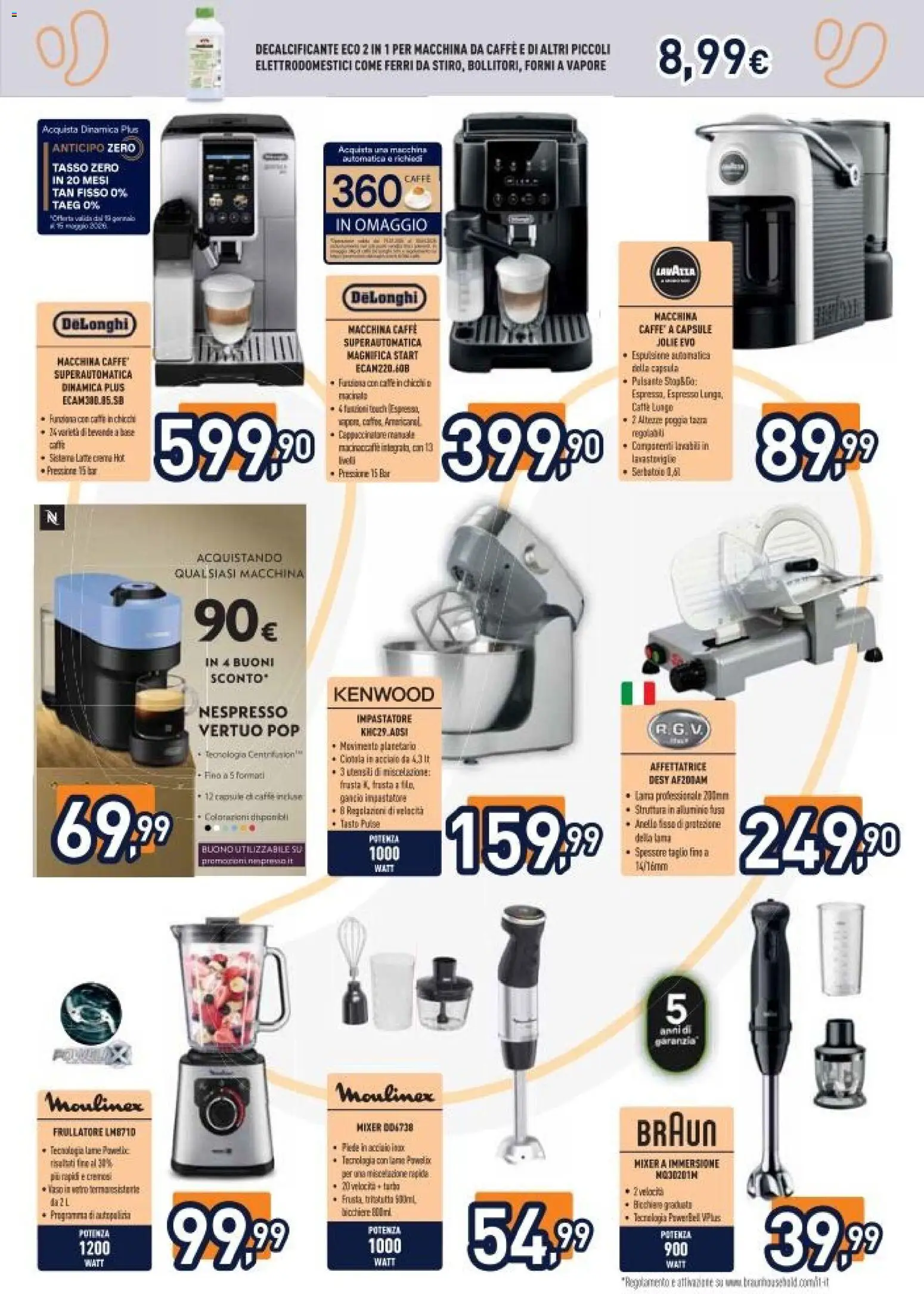 Volantino Unieuro del 03.04.2026 | Pagina: 15 | Prodotti: Frullatore, Lavastoviglie, Alluminio, Affettatrice