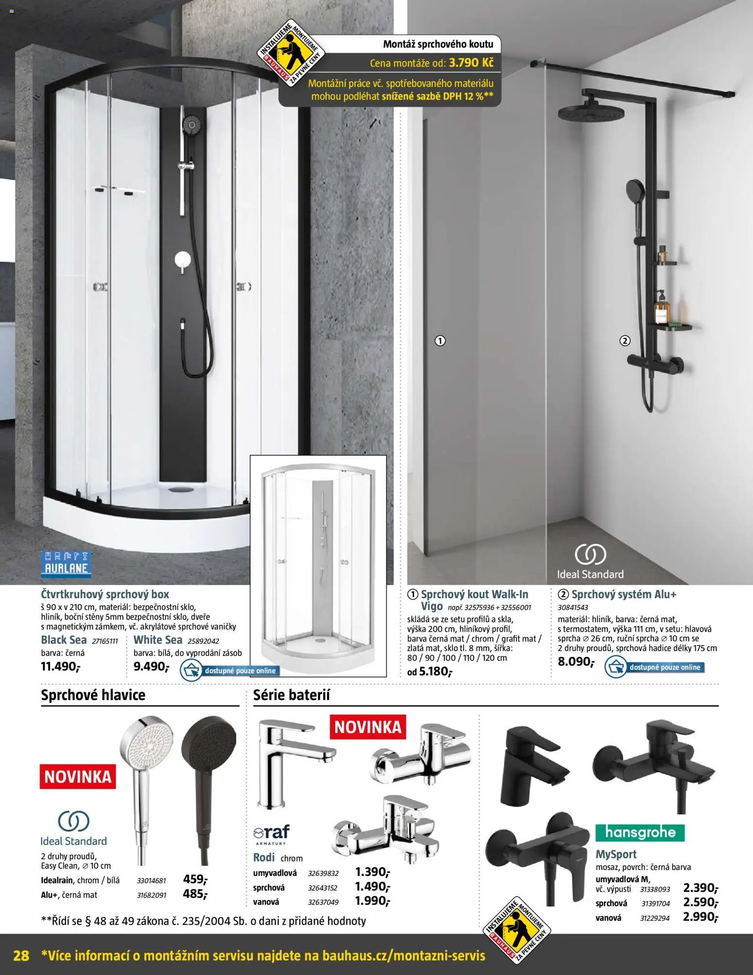Bauhaus leták od 31.10.2025 | Strana: 28 | Produkty: Sprchová hadice, Sprcha, Hadice, Sprchový kout