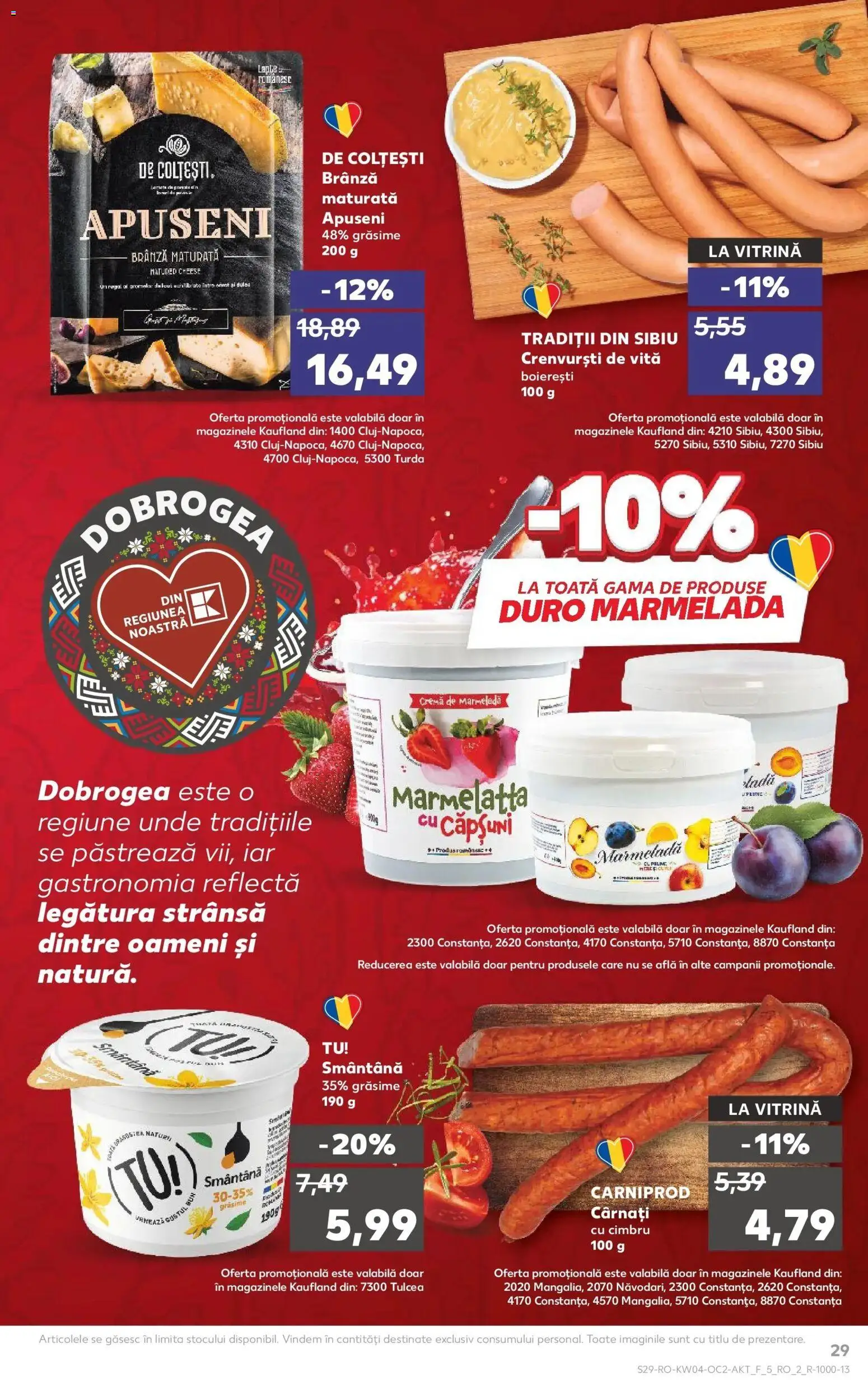 Noul catalog Kaufland – valabil de la 21.01.2026 | Pagină: 29 | Produse: Vitrină, Brânză, Cremă, Căpșuni