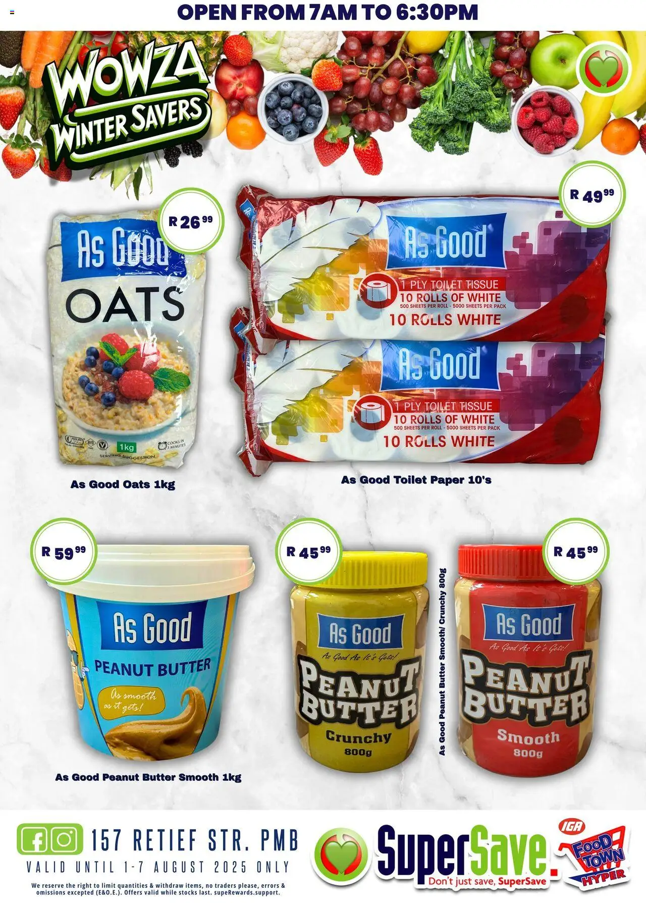 Super Save Specials │ valid from 01.08.2025 | Page: 45 | Products: Toilet, Butter, Paper, Toilet paper