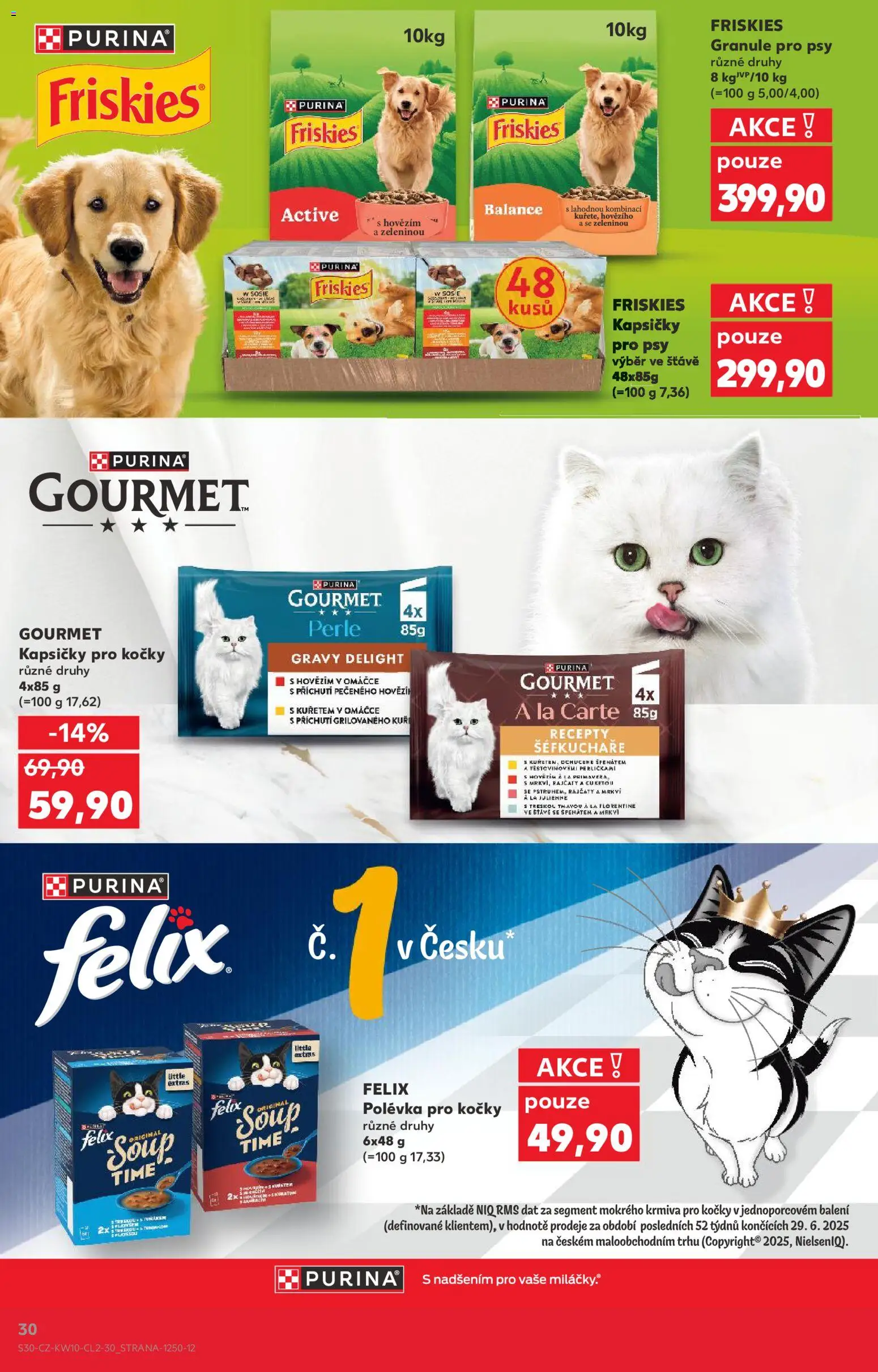 Kaufland leták - Brno od 04.03.2026 | Strana: 30 | Produkty: Felix, Gourmet, Granule pro psy Friskies, Kapsičky pro kočky