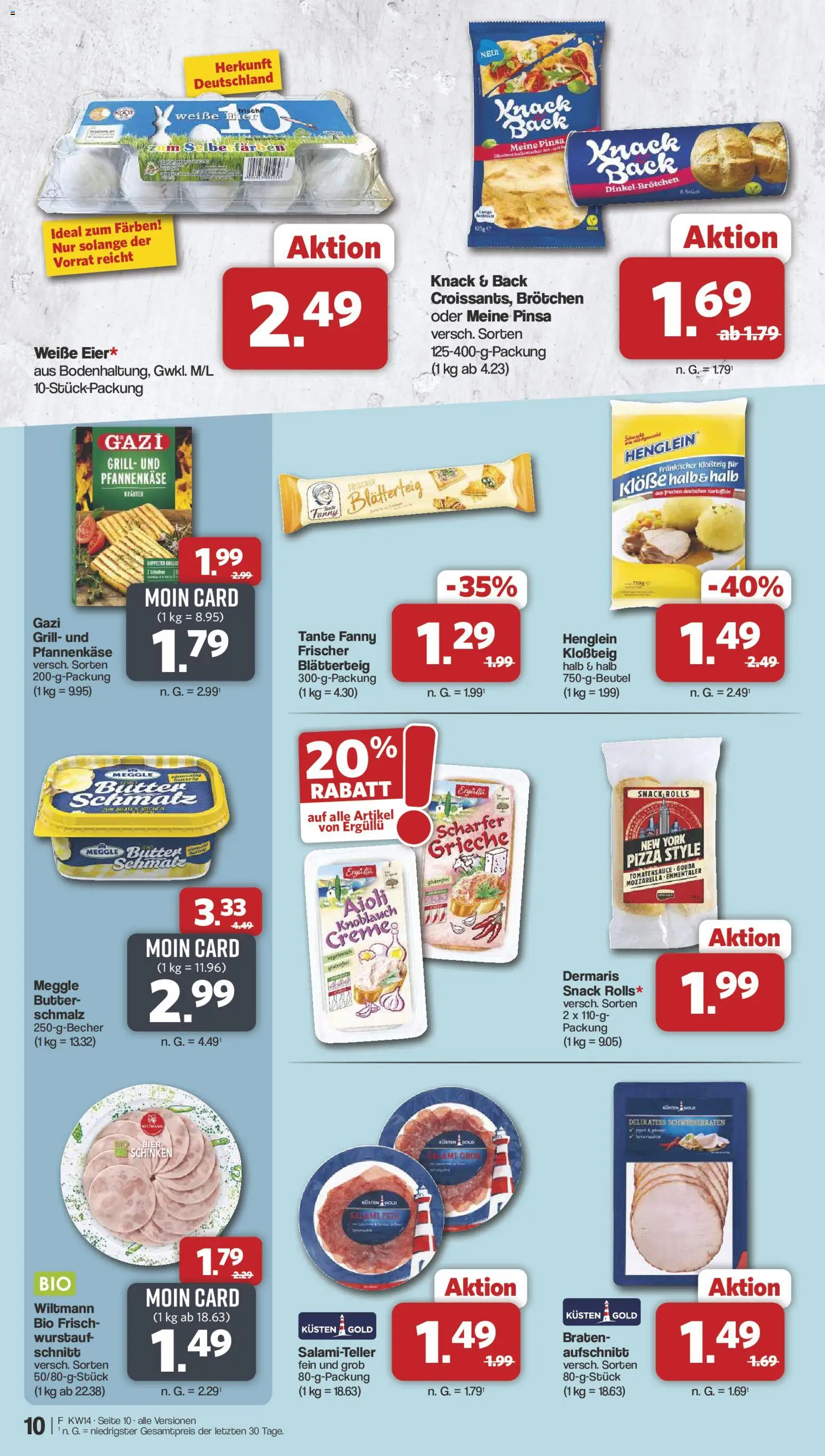 Famila Nordwest Prospekt 	 – gültig ab 30.03.2026 | Seite: 10 | Produkte: Grill, Butter, Salami, Meggle butter