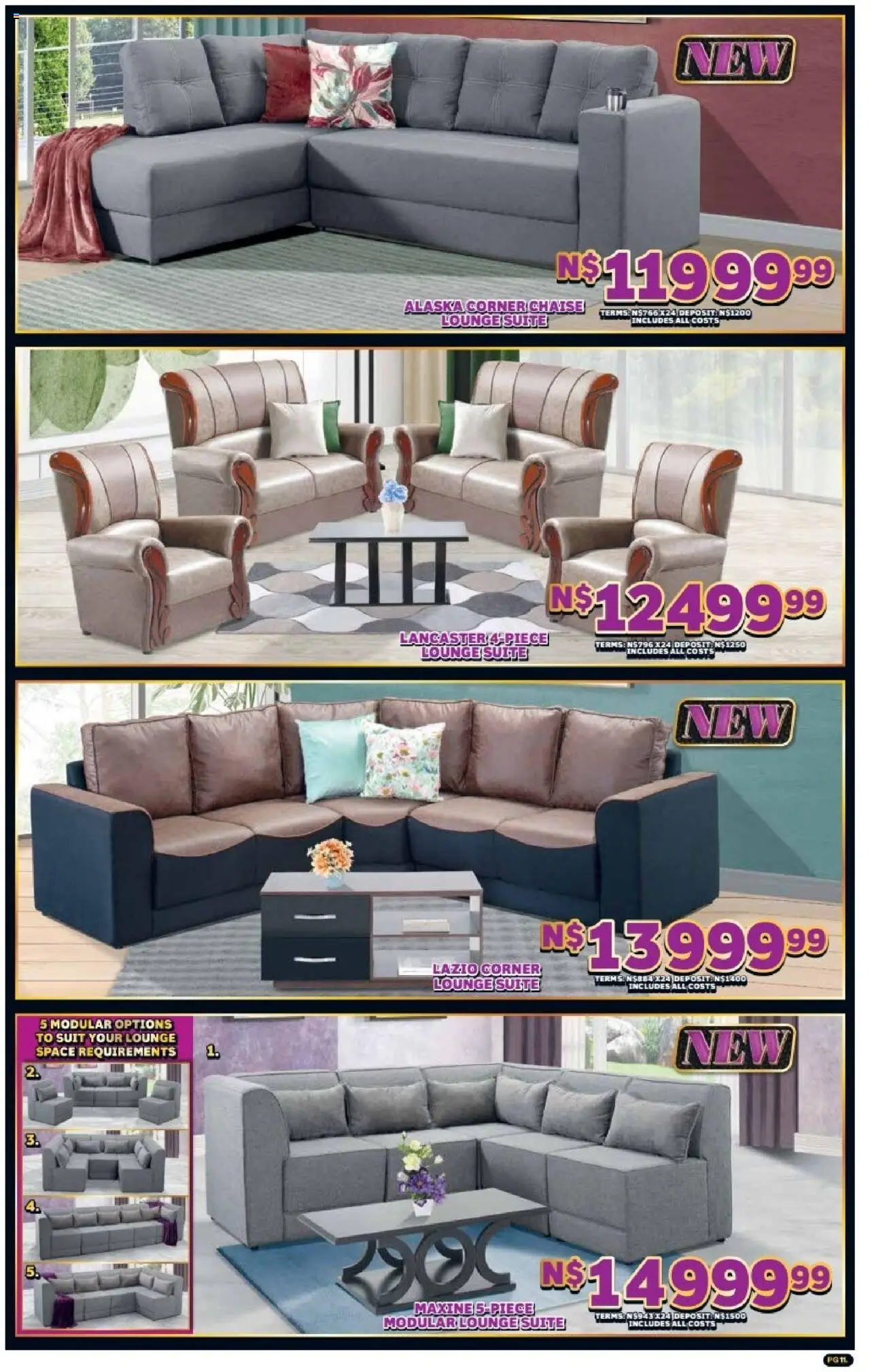 New Lewis Stores catalogue – valid from 01.10.2025 | Page: 11 | Products: Suit, Lounge suite, Chaise