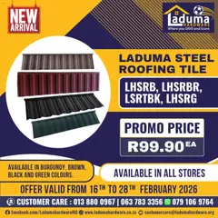 Laduma Hardware specials catalogue – valid from 16.02.2026