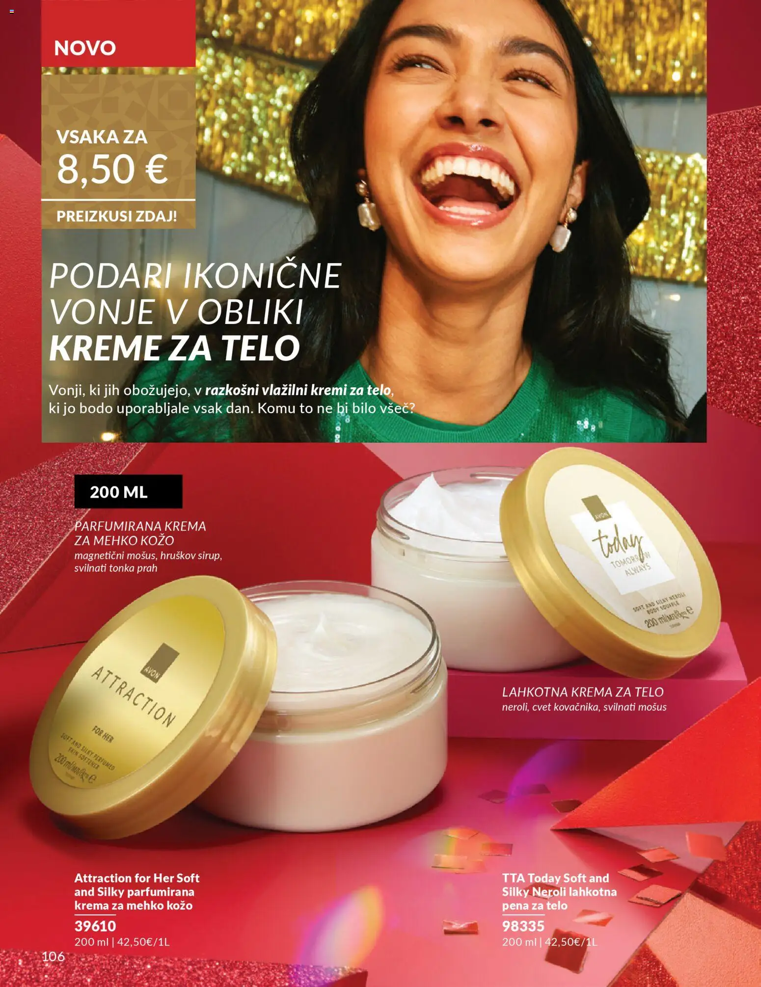 Novi Avon katalog ponudbe – veljaven od 01.10.2025 | Stran: 106 | Izdelki: Krema, Krema za telo
