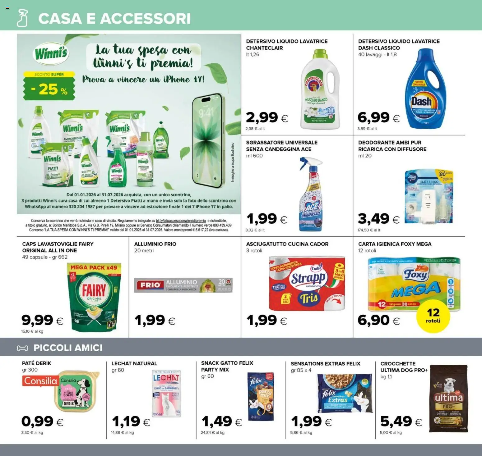 Volantino Oasi del 15.01.2026 | Pagina: 18 | Prodotti: Deodorante, Candeggina, Carote, Lavastoviglie
