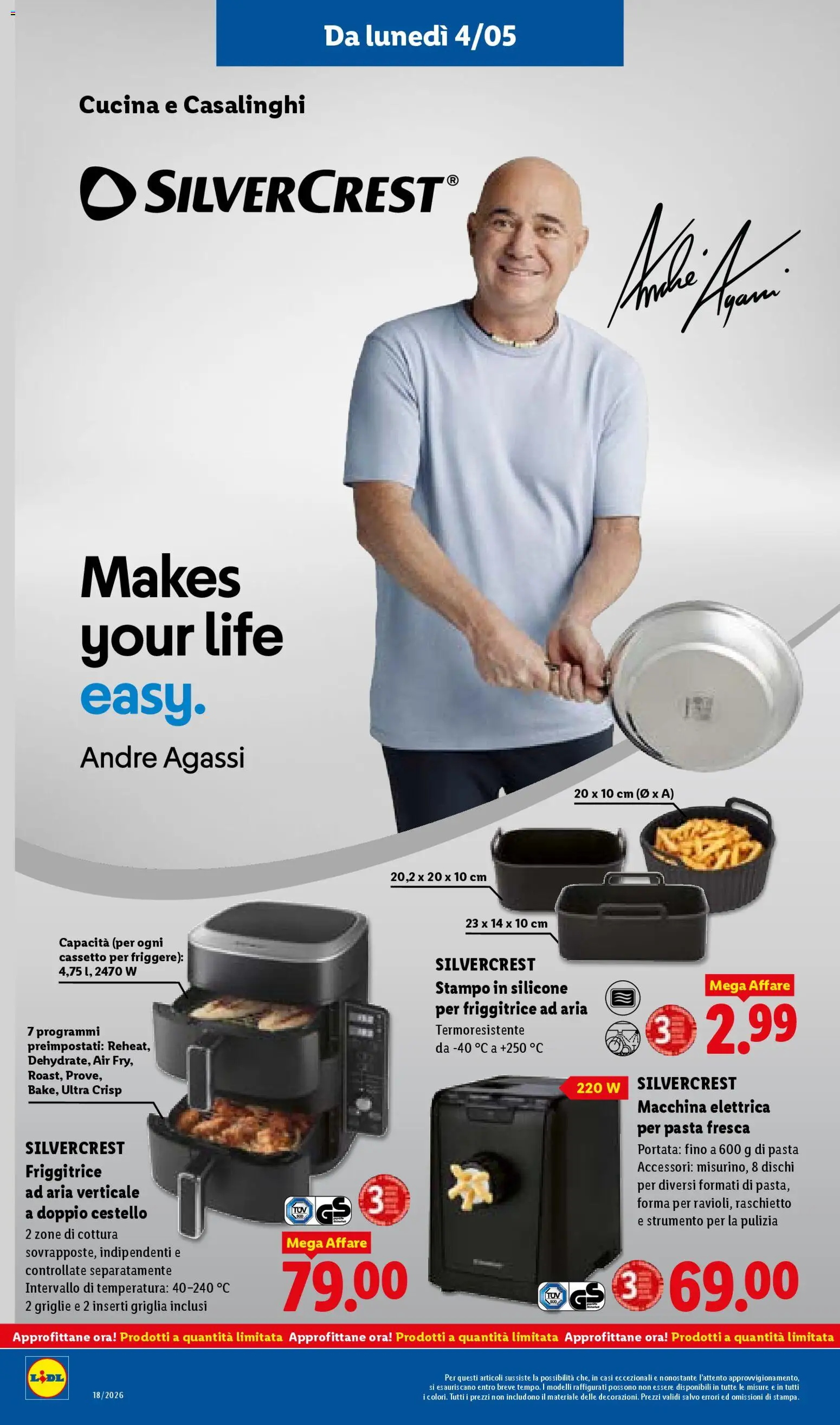 Volantino Lidl del 30.04.2026 | Pagina: 34 | Prodotti: Friggitrice ad aria, Silicone, Griglia, Friggitrice