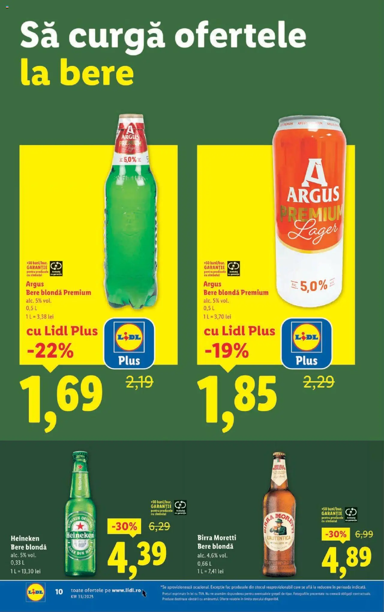 Catalog Lidl – valabil de la 11.08.2025 | Pagină: 10 | Produse: Bere