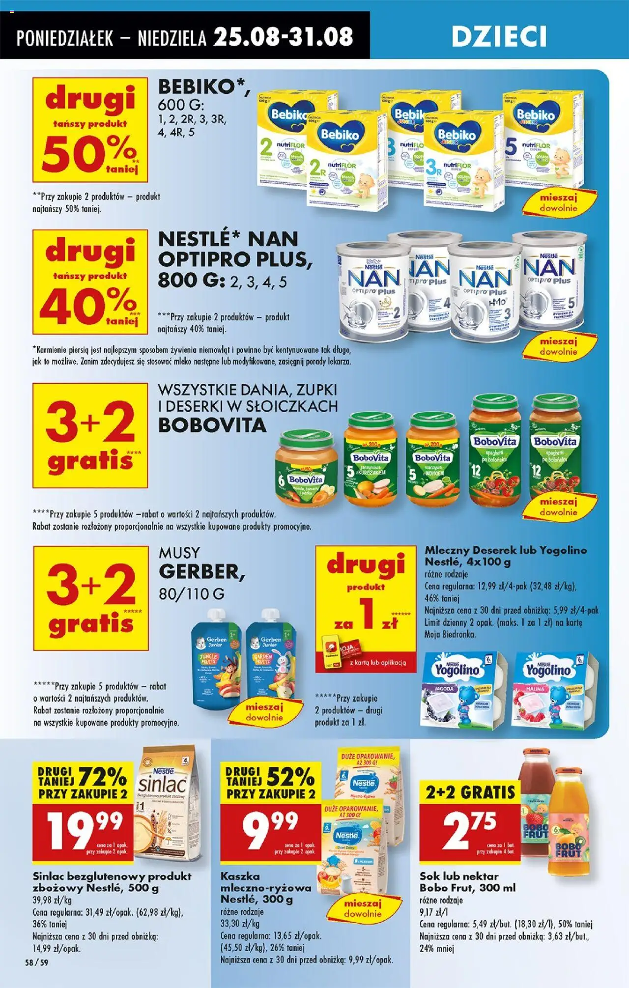 Biedronka gazetka od 25.08.2025 | Strona: 70 | Produkty: Karta, Malina, Bobo frut, Sok