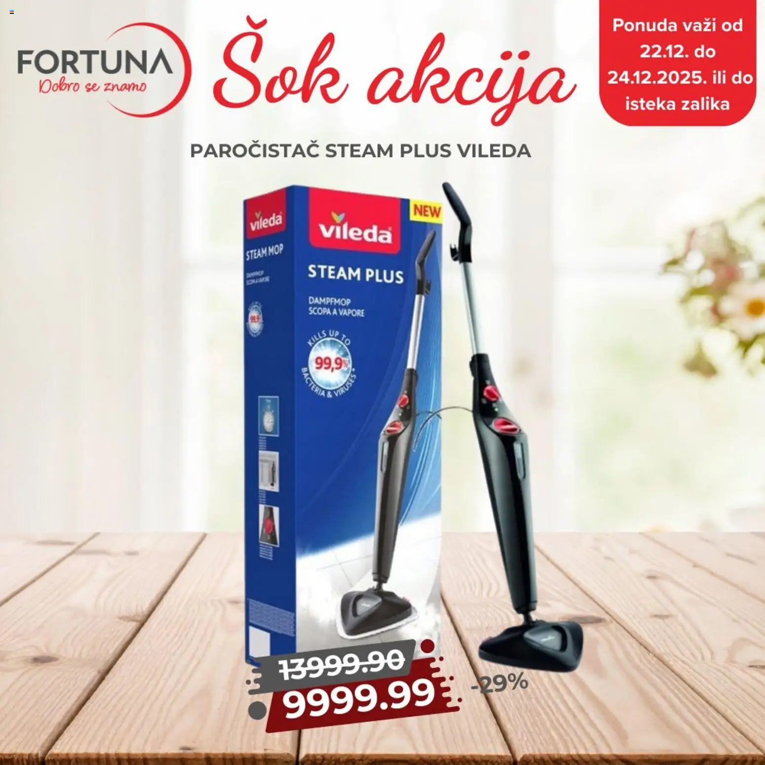 Fortuna Market katalog - važi od 22.12.2025 | Strana: 2 | Proizvode: Paročistač, Vileda, Sok