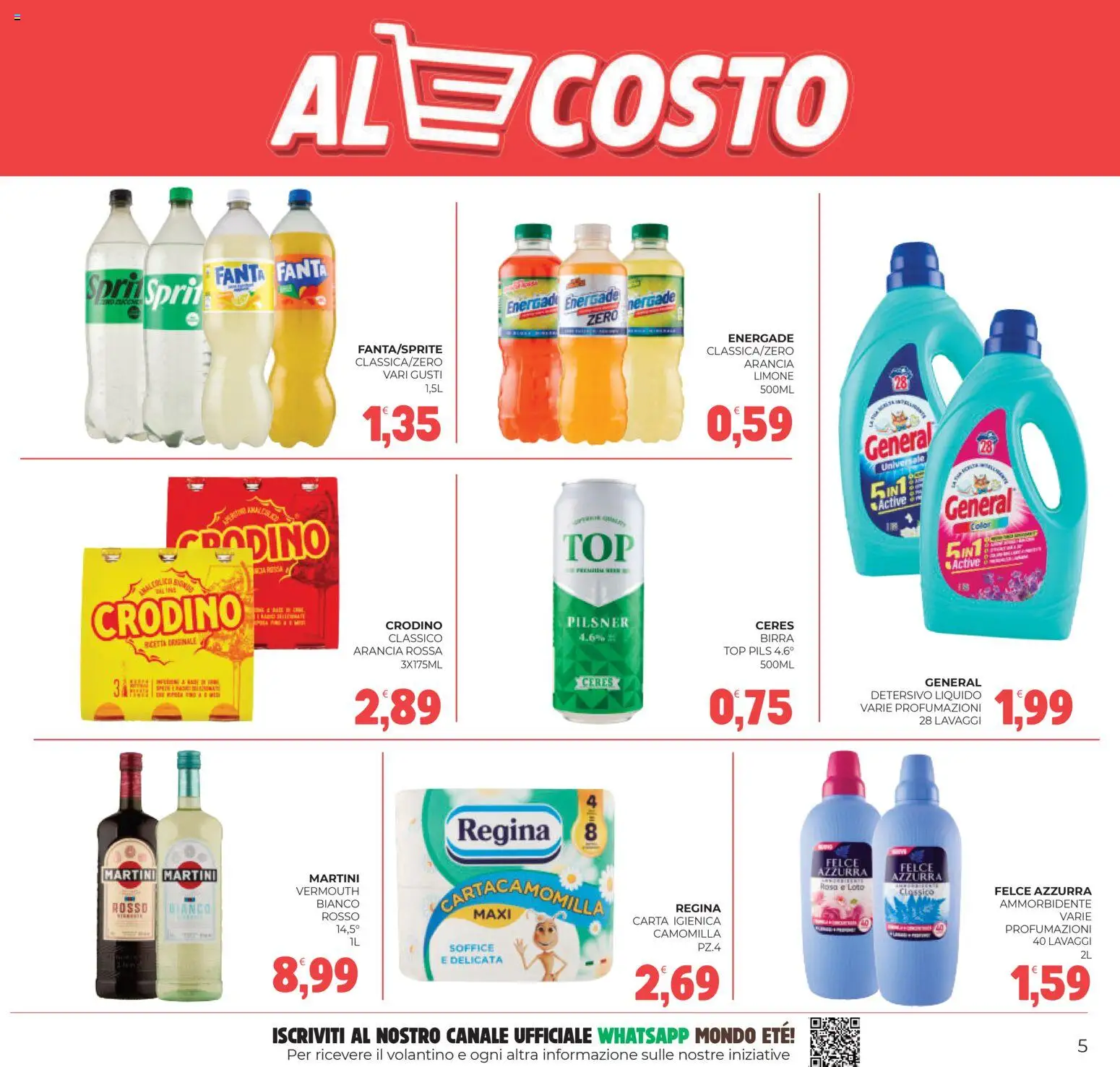 Volantino Eté del 18.02.2026 | Pagina: 5 | Prodotti: Carta igienica, Birra, Ceres, Arancia