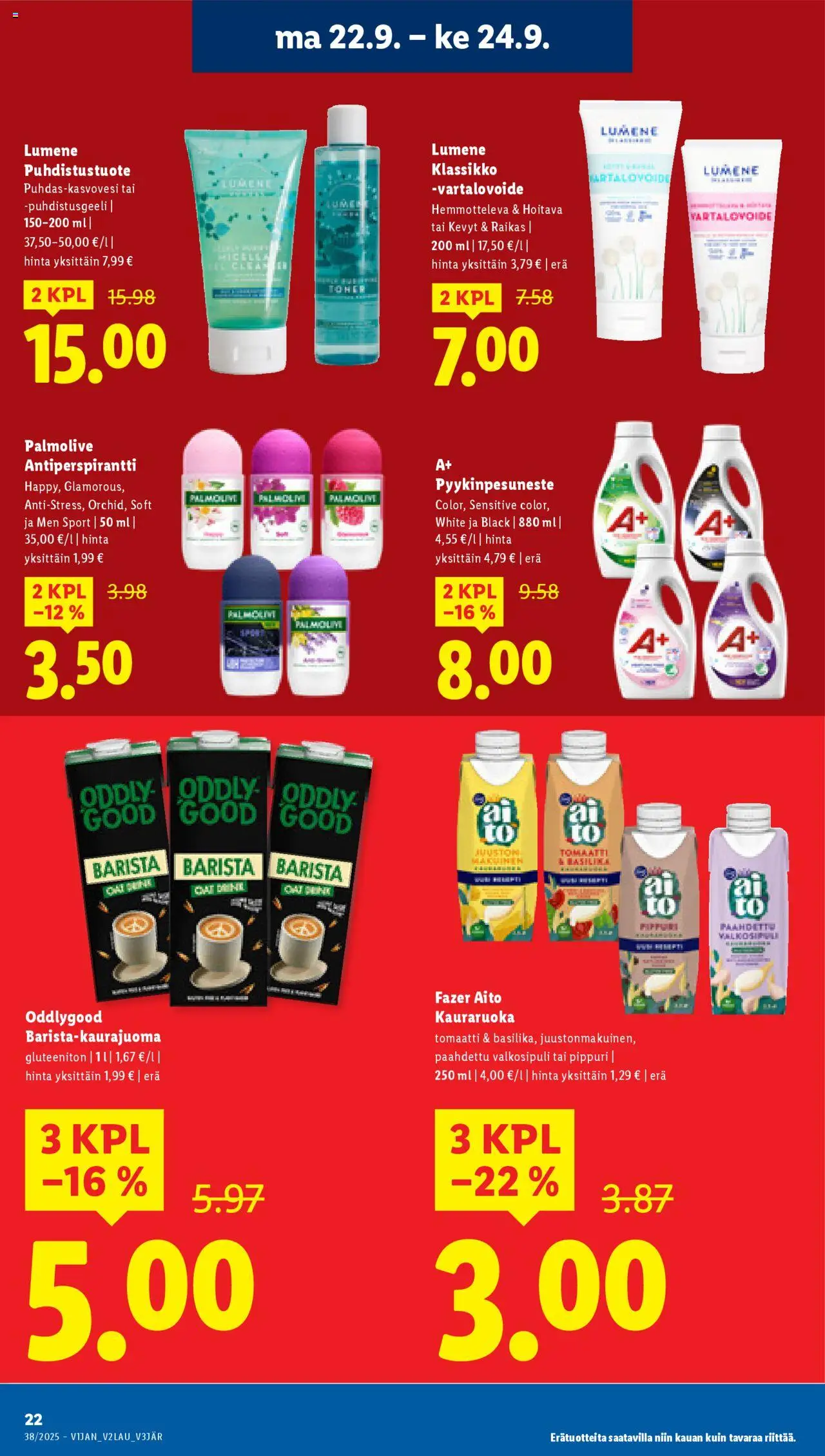 Lidl tarjoukset – voimassa 18.09.2025 alkaen | Sivu: 30 | Tuotteet: Valkosipuli, Vartalovoide, Antiperspirantti, Pippuri