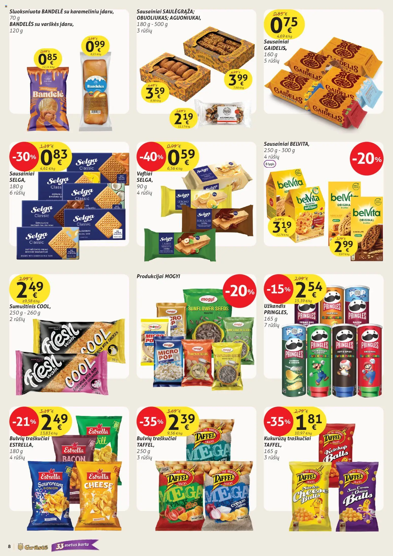 GRUSTE akcijos nuo 11.11.2025 | Puslapis: 8 | Prekių: Sausainiai, Paprika, Sumuštinis, Vafliai