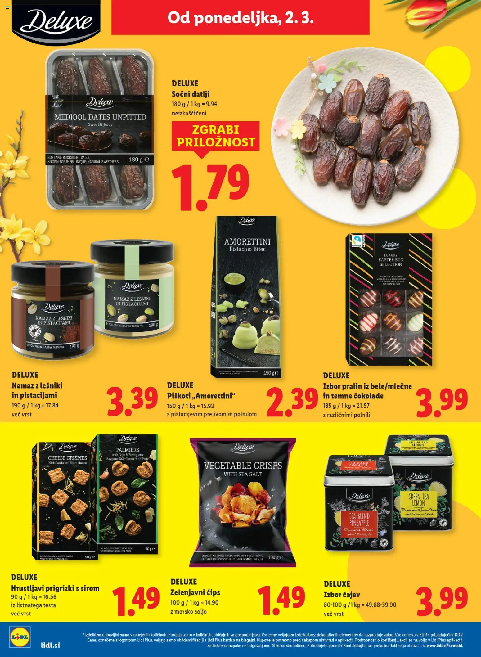 Novi Lidl katalog ponudbe – veljaven od 26.02.2026 | Stran: 50 | Izdelki: Datlji, Namaz, Pesto, Prigrizki