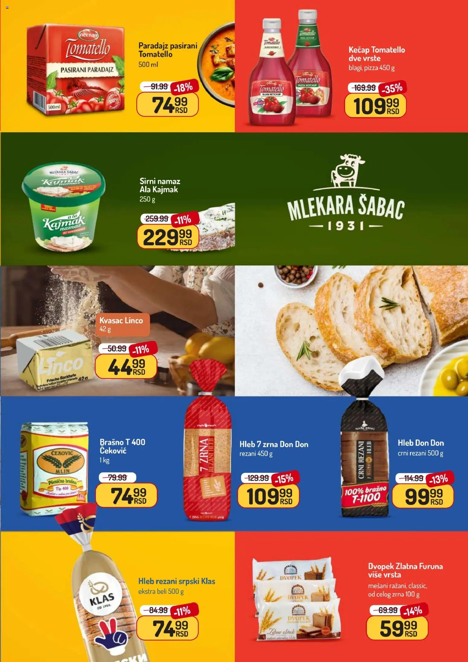 Aman katalog - važi od 10.11.2025 | Strana: 17 | Proizvode: Kvasac, Pasirani paradajz, Hleb, Kajmak